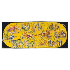 Tapiz de mediados de siglo firmado E. Simon  4'5'' x 11'2''