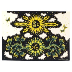 Tapisserie du milieu du siècle signée Jean Picard Le Doux 4'10" x 6'6"