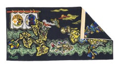 Mid Century Tapestry Signed Lurcat 3’10” x 7’8”