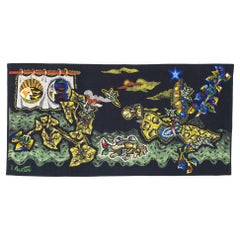 Tapisserie du milieu du siècle signée Lurcat 3'10 x 7'8