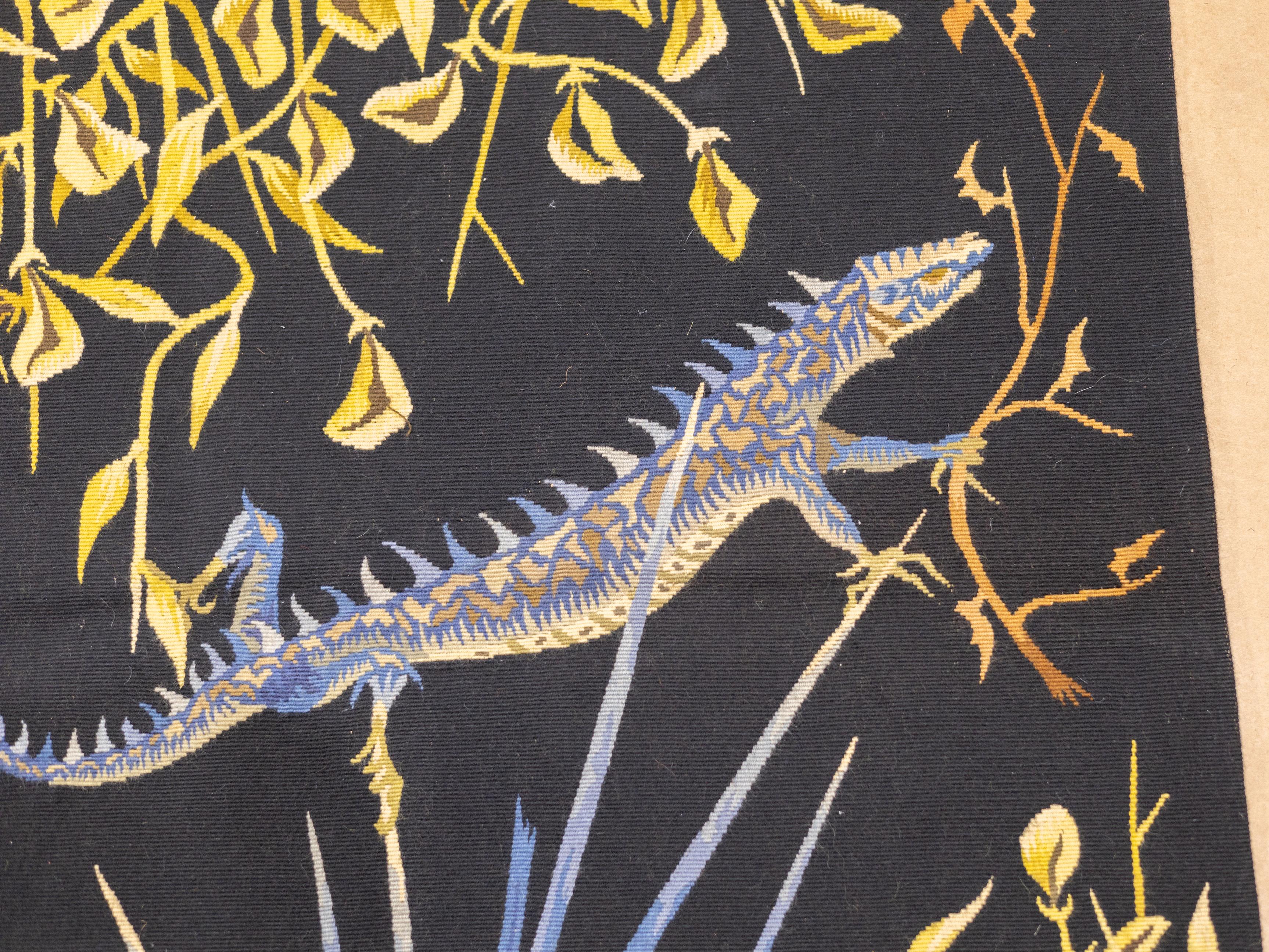 Mid Century Tapestry Signed Marc Petit 4'10'' x 6'10'' For Sale 2