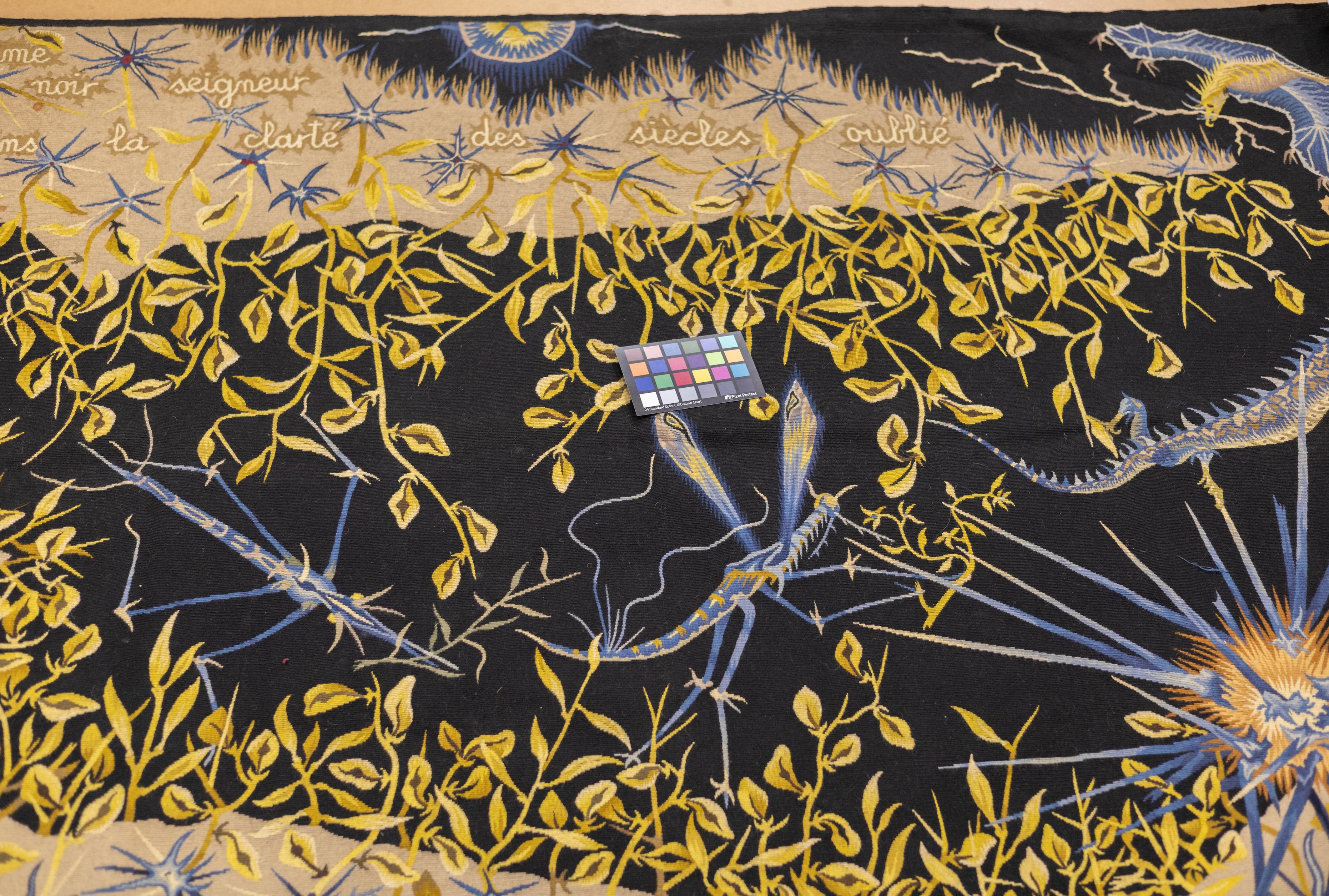 Mid Century Tapestry Signed Marc Petit 4'10'' x 6'10'' For Sale 3