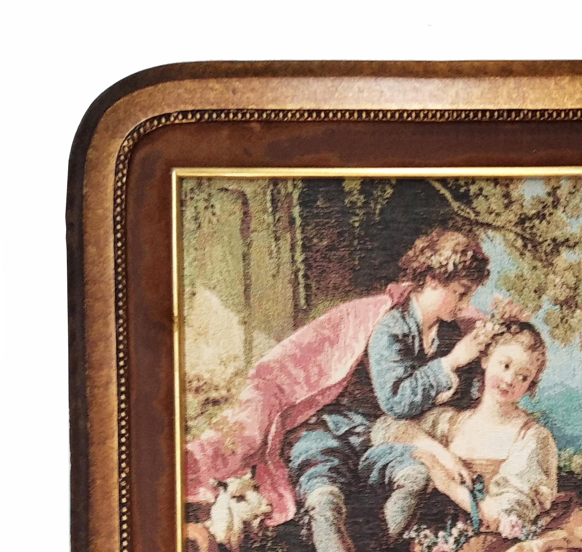 Midcentury Wandteppich mit Samtrahmen (Neobarock) im Angebot