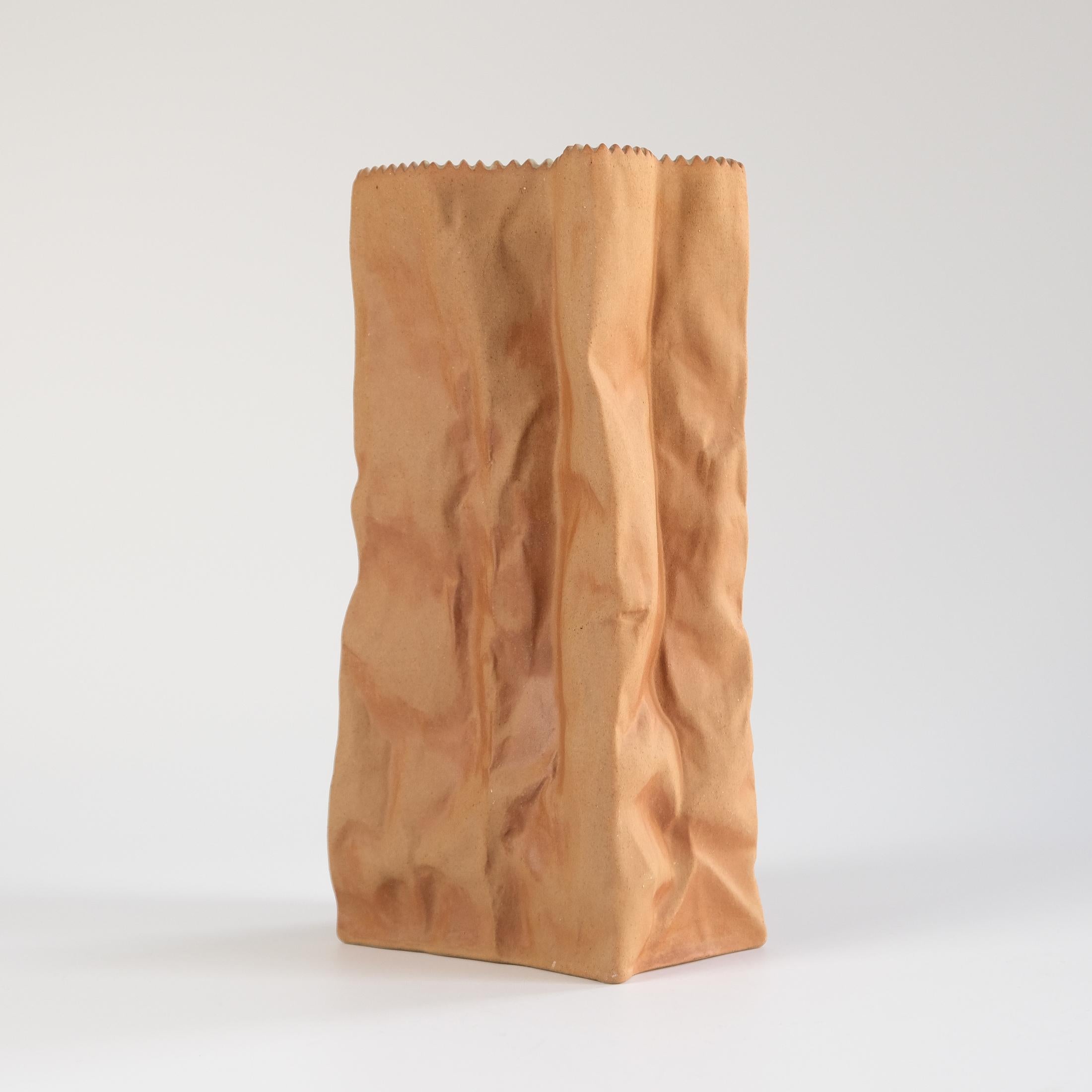 For sale the iconic “Bag Vase”, designed by the great Finnish glassmaker, industrial designer and artist, Tapio Wirkkala, circa 1977, for Rosenthal’s Studio Line 