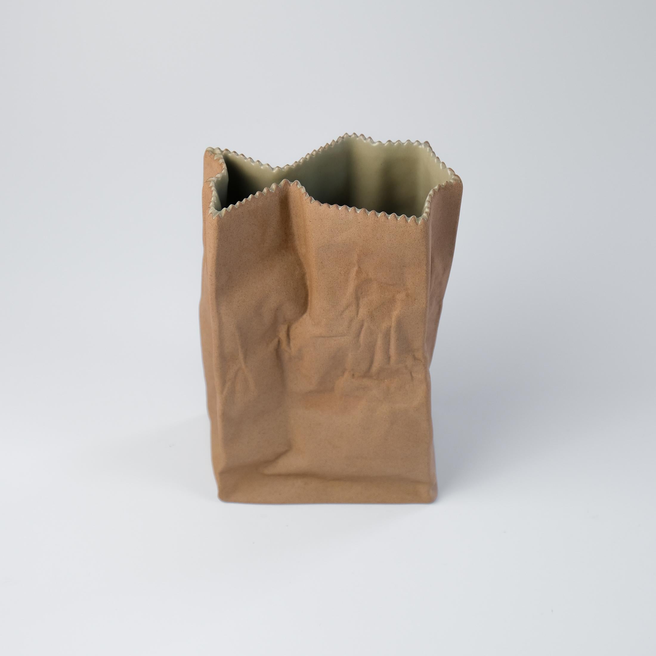 For sale the iconic “Bag Vase”, designed by the great Finnish glassmaker, industrial designer and artist, Tapio Wirkkala, circa 1977, for Rosenthal’s Studio Line 