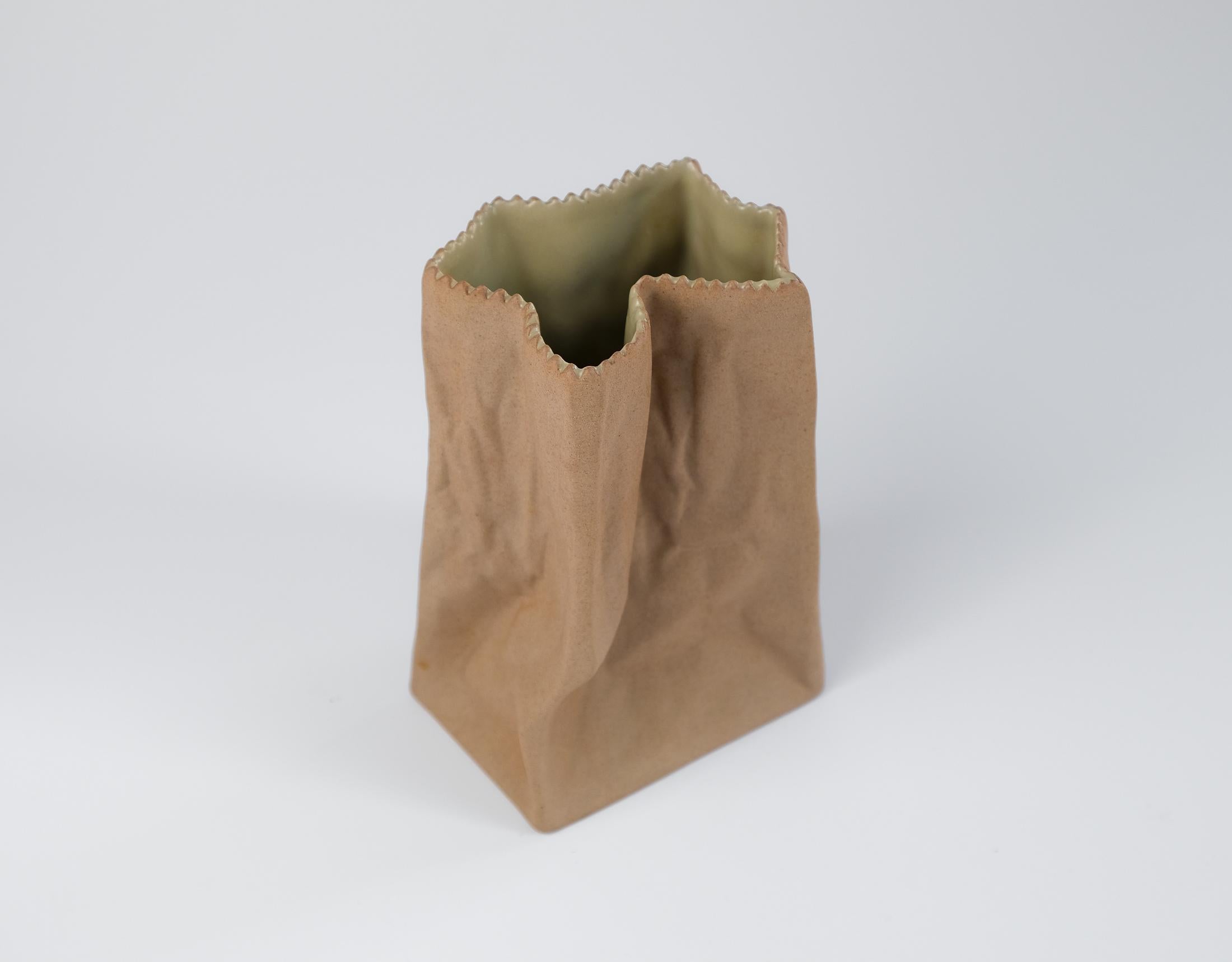 For sale the iconic “Bag Vase”, designed by the great Finnish glassmaker, industrial designer and artist, Tapio Wirkkala, circa 1977, for Rosenthal’s Studio Line 