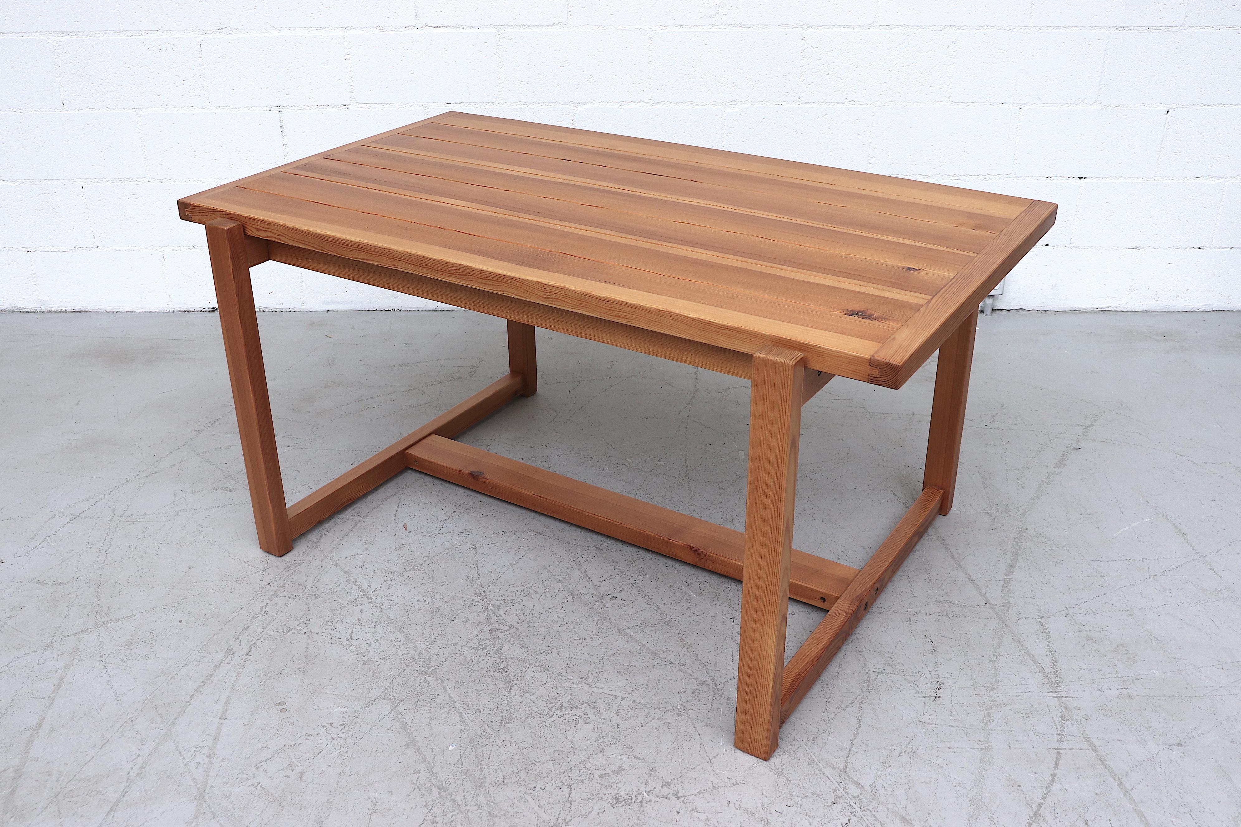 Dutch Mid-Century Ate van Apeldoorn (attr) Pine Square Leg Table