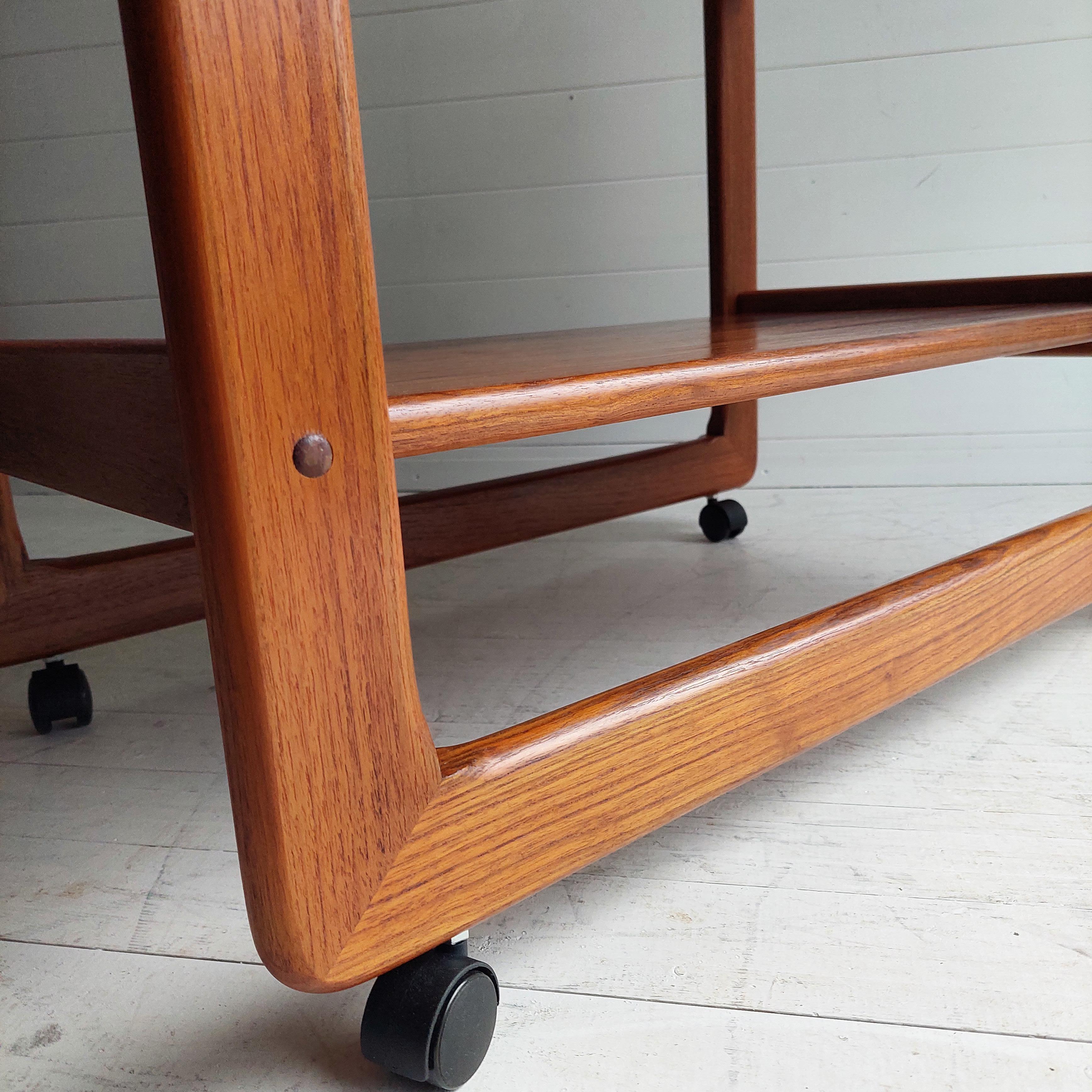 Mid-Century Tarm Stole Og Møbelfabrik Danish Modern Teak Bar Cart Trolley, 70s 7