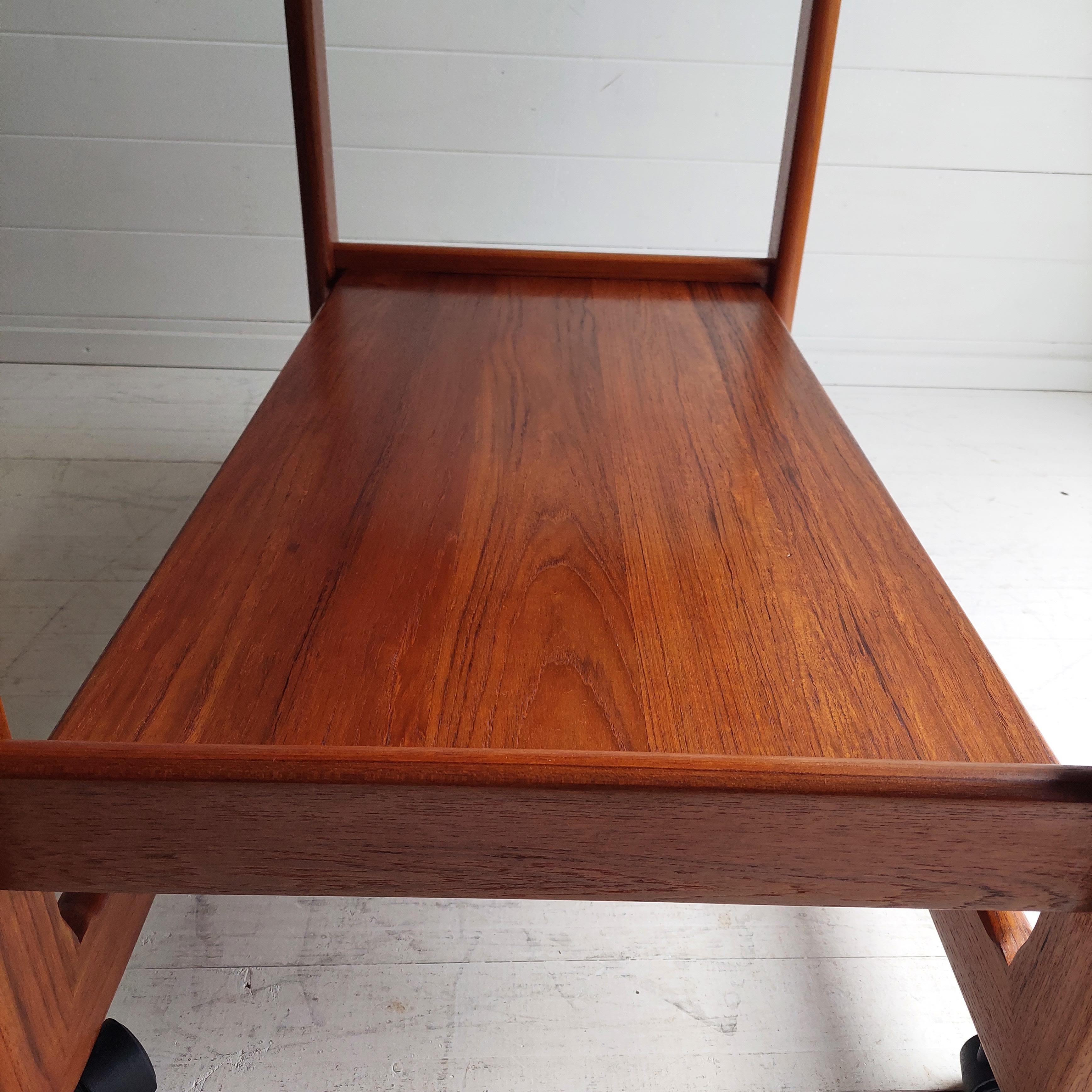 Mid-Century Tarm Stole Og Møbelfabrik Danish Modern Teak Bar Cart Trolley, 70s 9