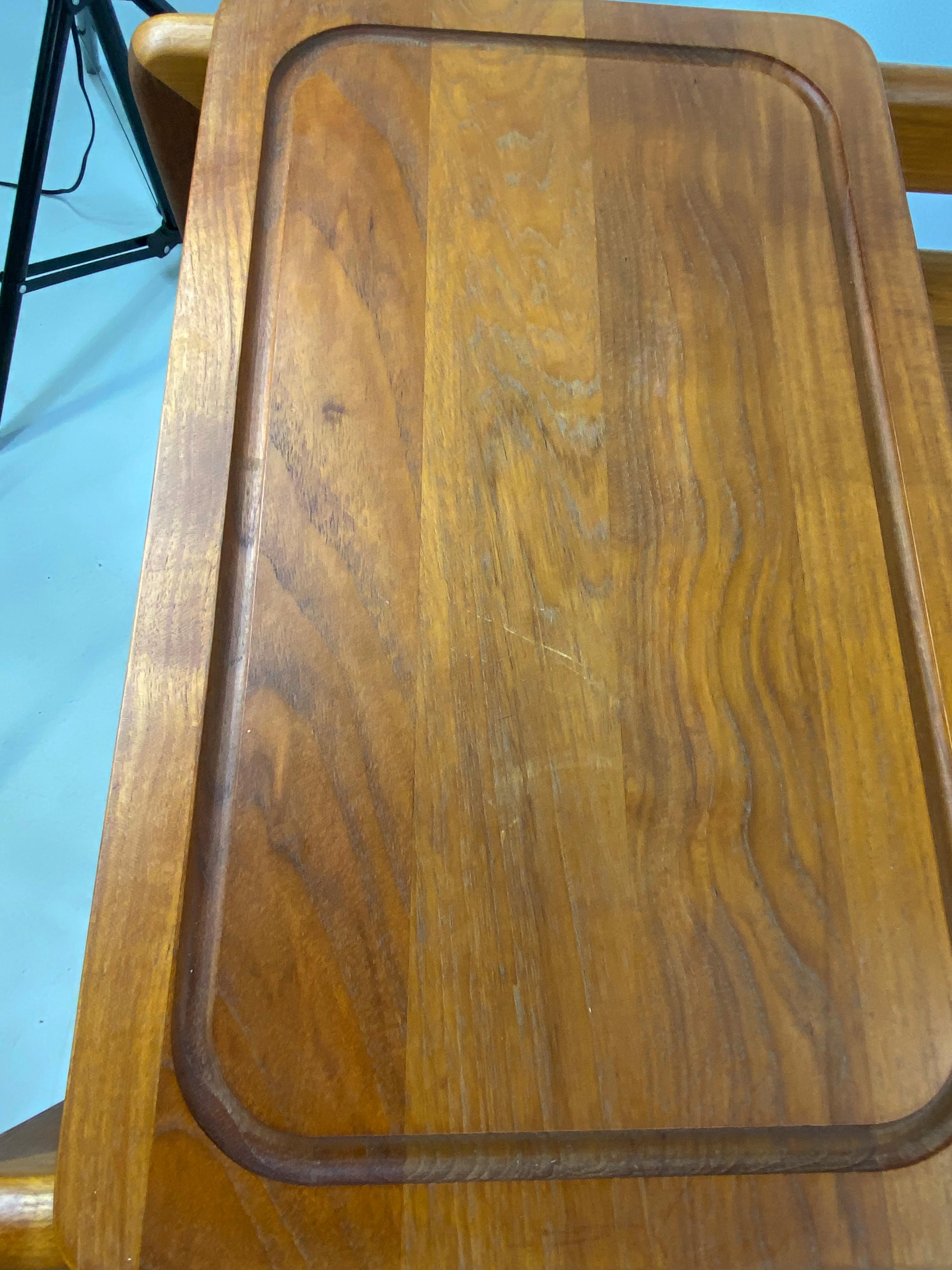 Midcentury Tarm Stole Og Møbelfabrik Danish Modern Teak Bar Cart In Good Condition In Esperance, NY