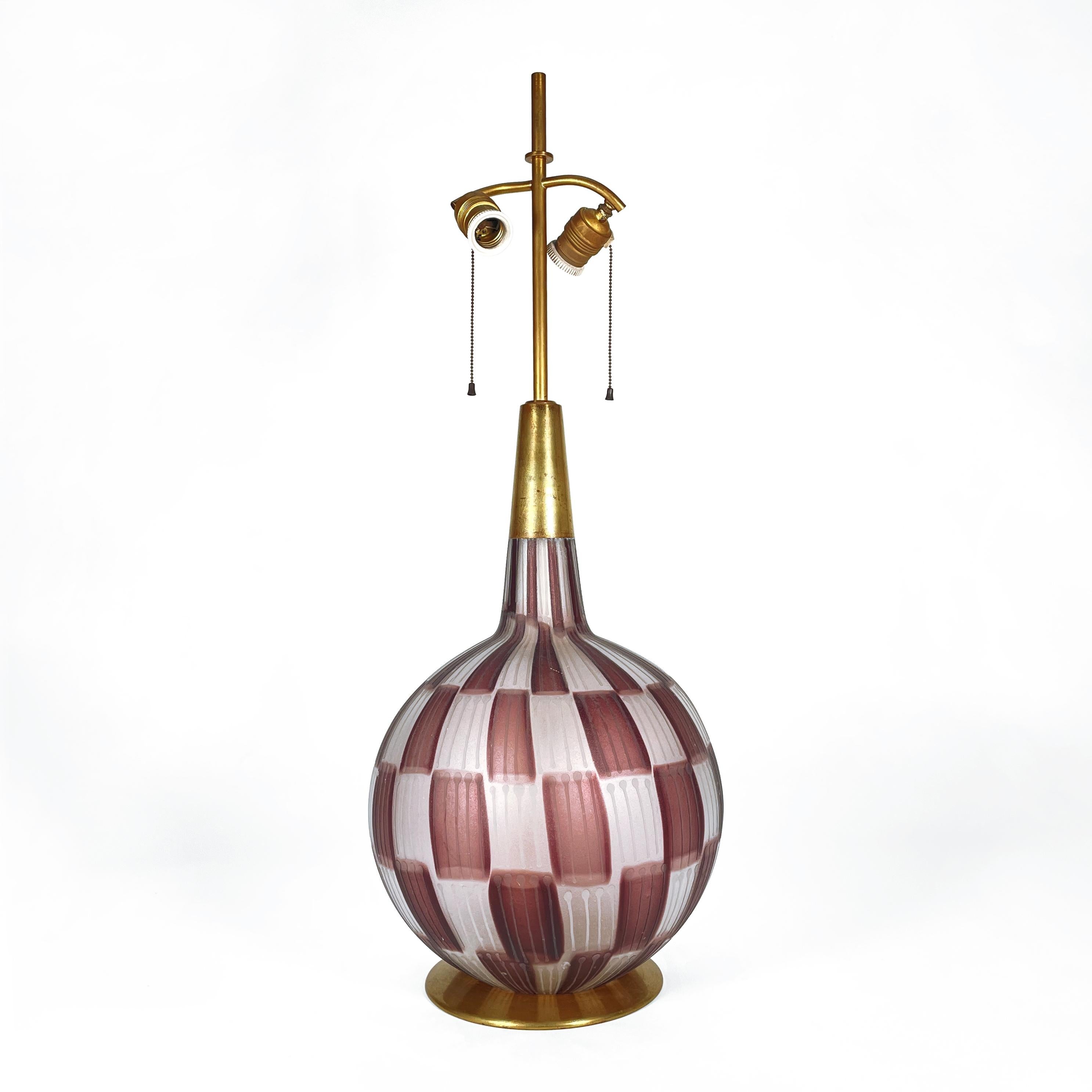 Mid-Century Modern Lampe de table Tea Morosati du milieu du siècle par Stilnovo et Barovier&Toso, Italie en vente