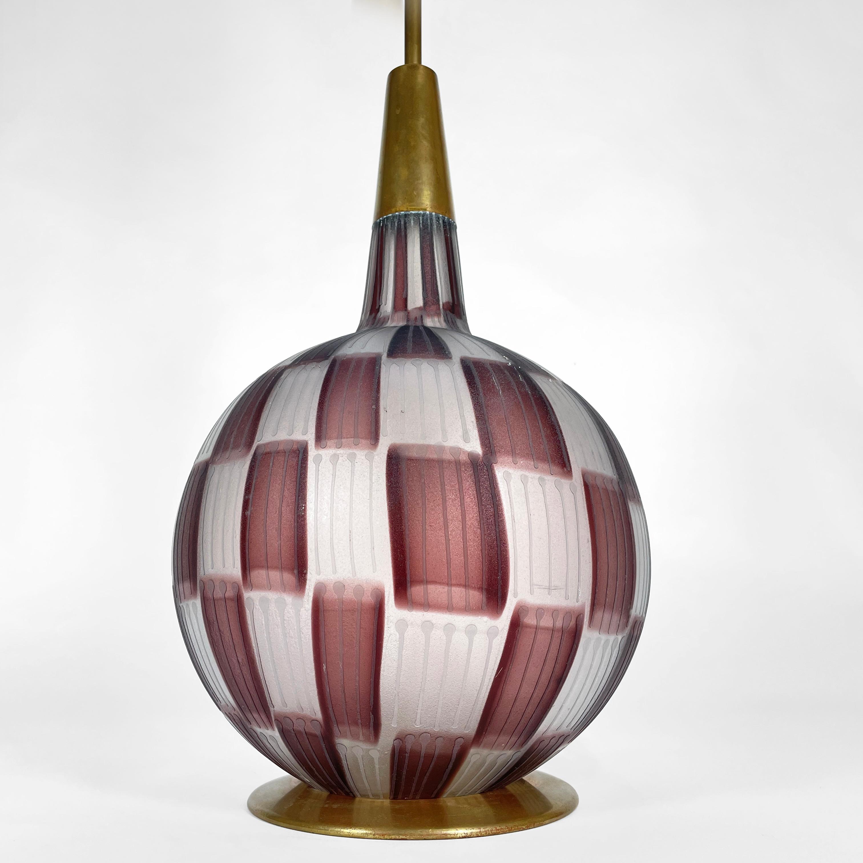italien Lampe de table Tea Morosati du milieu du siècle par Stilnovo et Barovier&Toso, Italie en vente