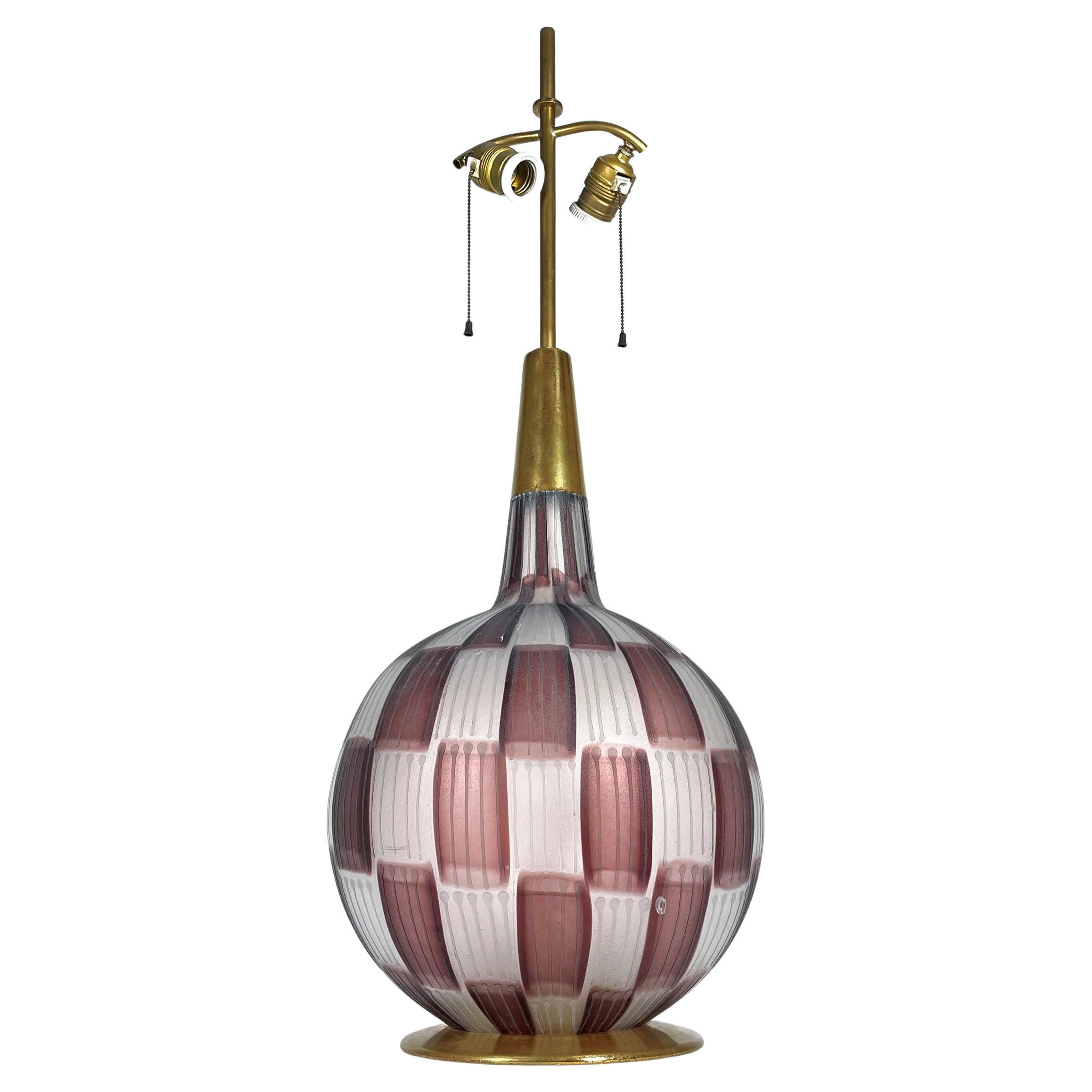 Lampe de table Tea Morosati du milieu du siècle par Stilnovo et Barovier&Toso, Italie en vente