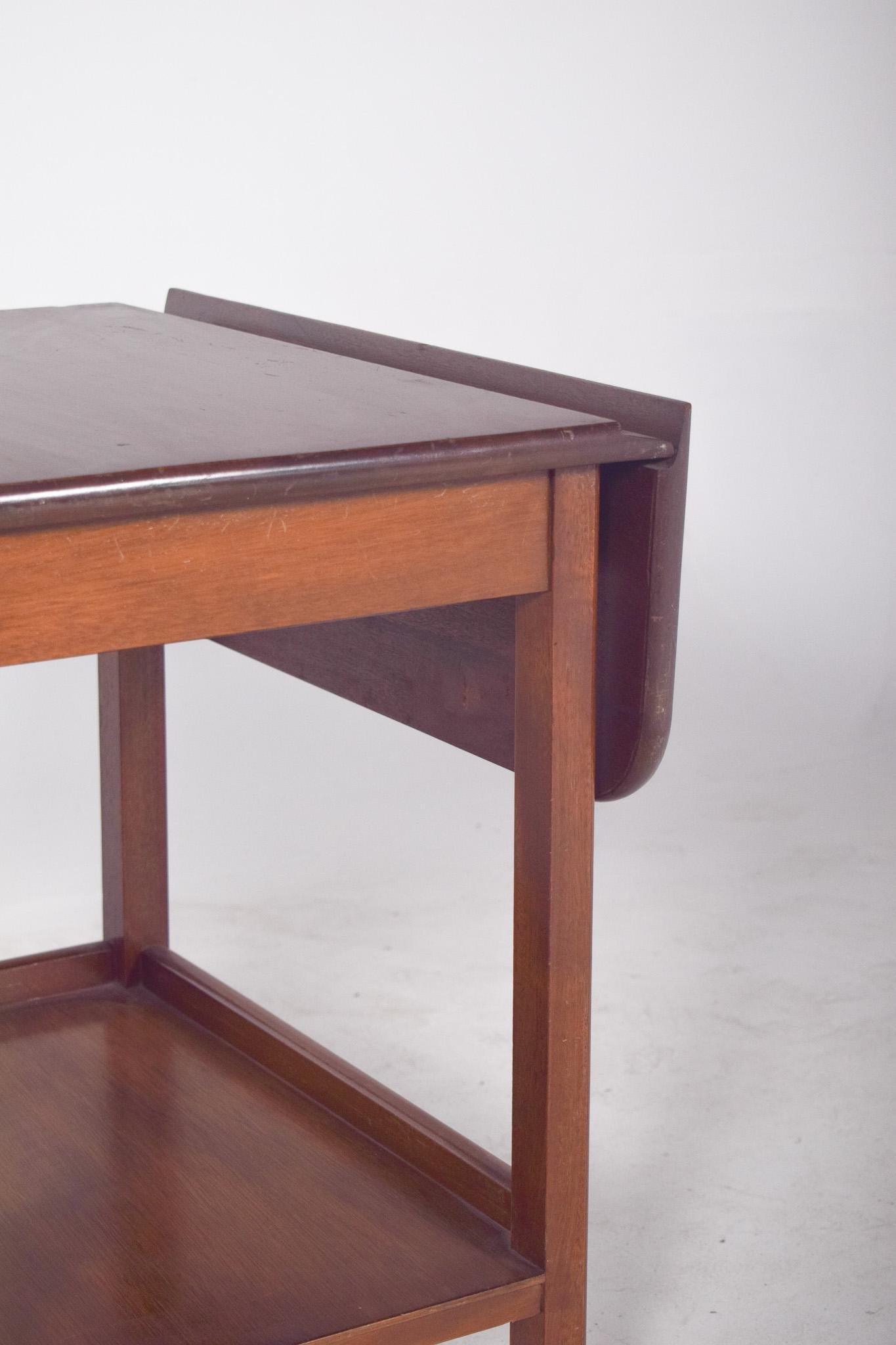 English Mid Century Tea Trolley with Flaps For Sale