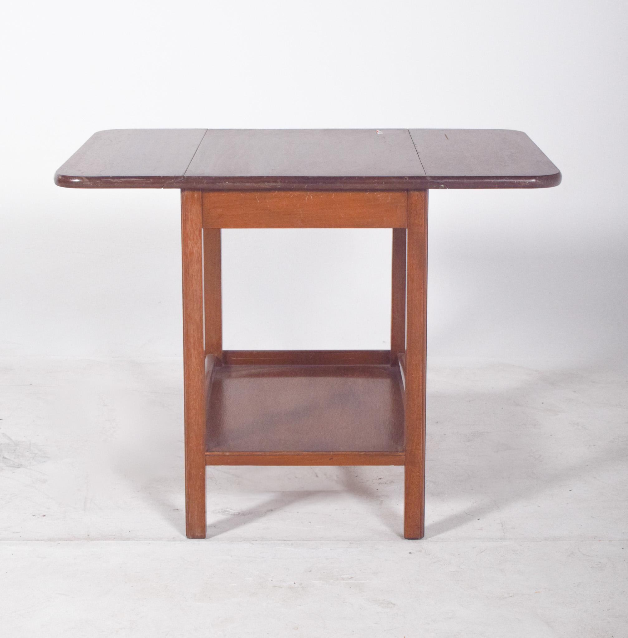 Wood Mid Century Tea Trolley with Flaps For Sale