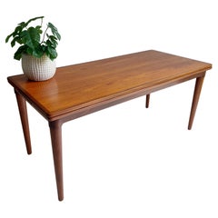 Vintage Mid Century Teak, Afromosia Danish Extendable Coffee Tale  B. C. Møbler, Denmark