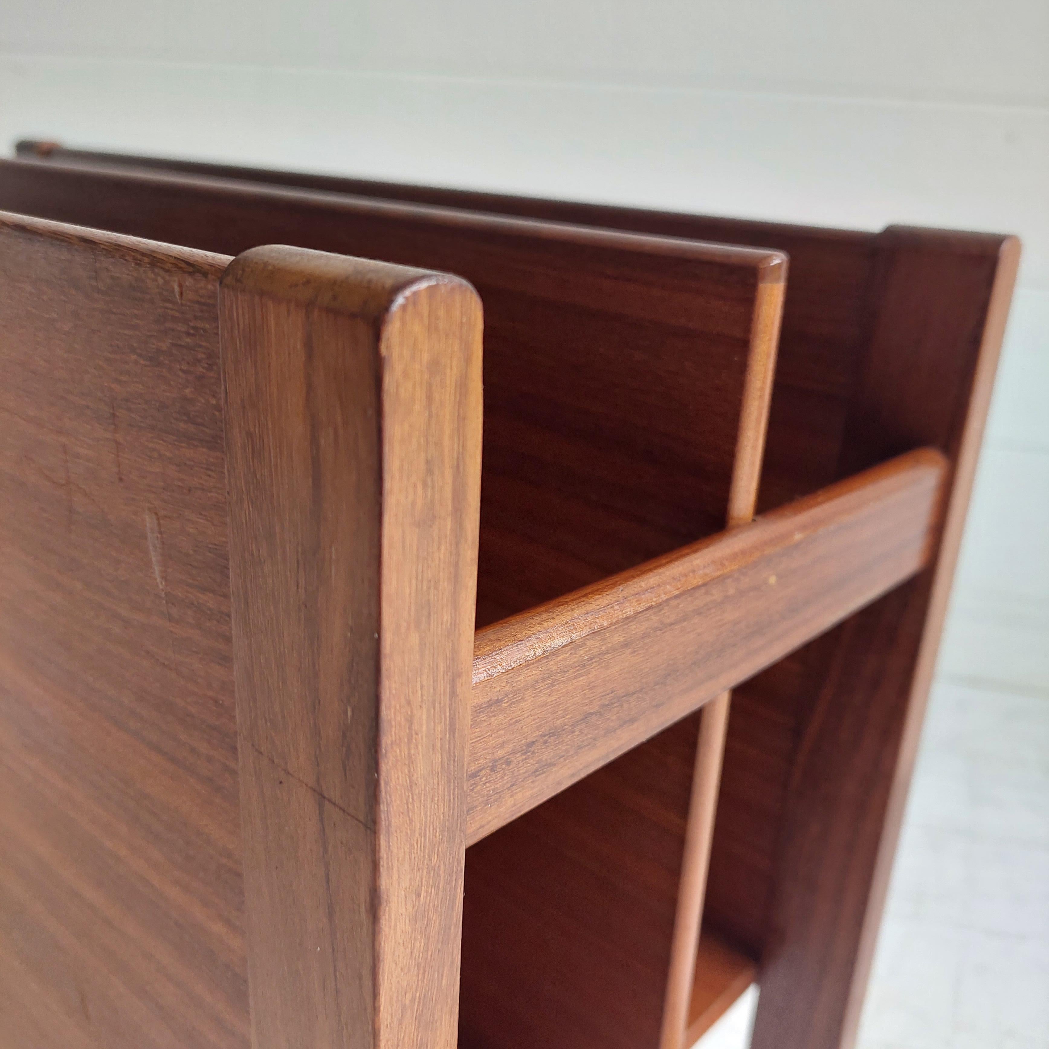 Mid-Century Teak Afromosia Guy Rogers Magazine Rack, 1960s 4