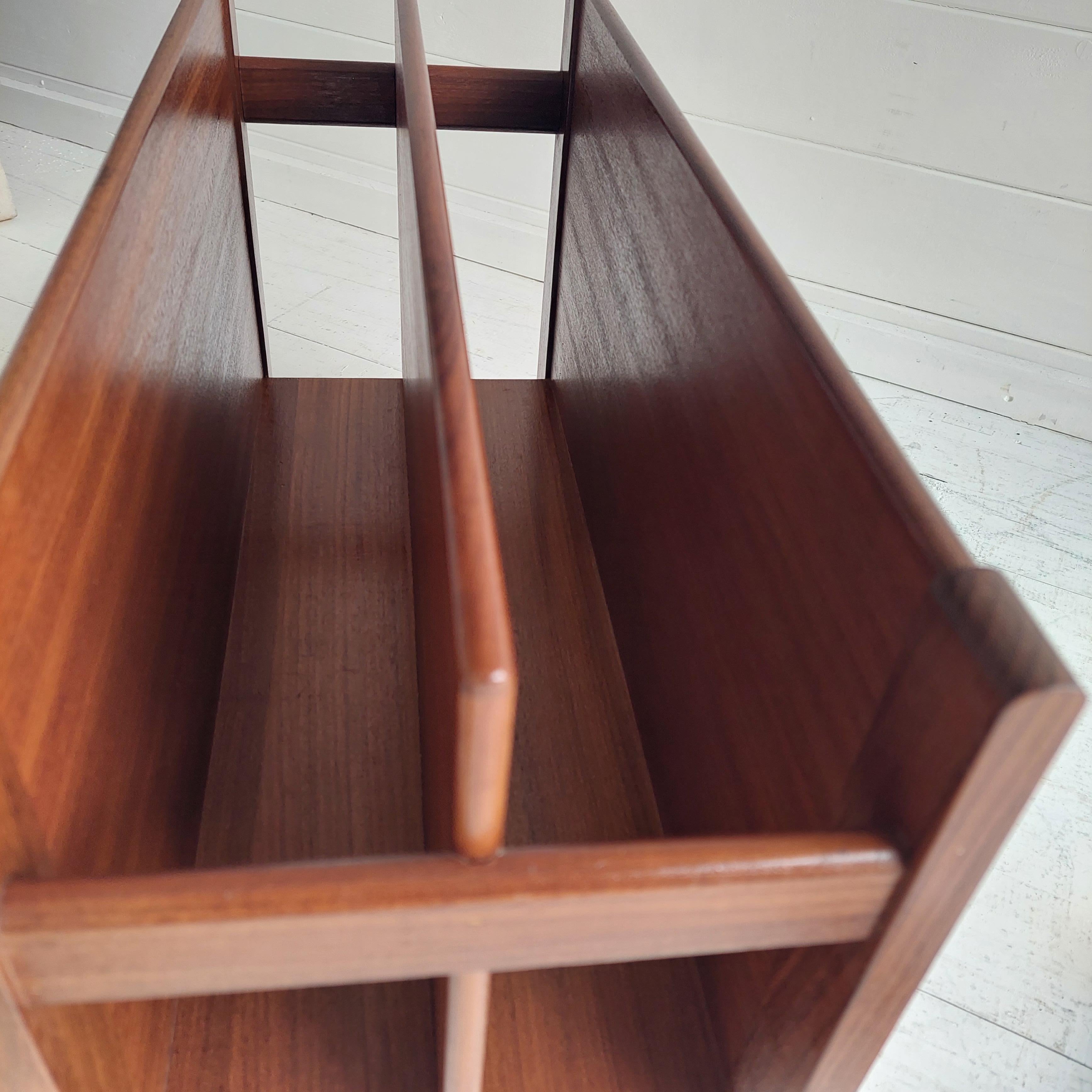 Mid-Century Teak Afromosia Guy Rogers Magazine Rack, 1960s 5