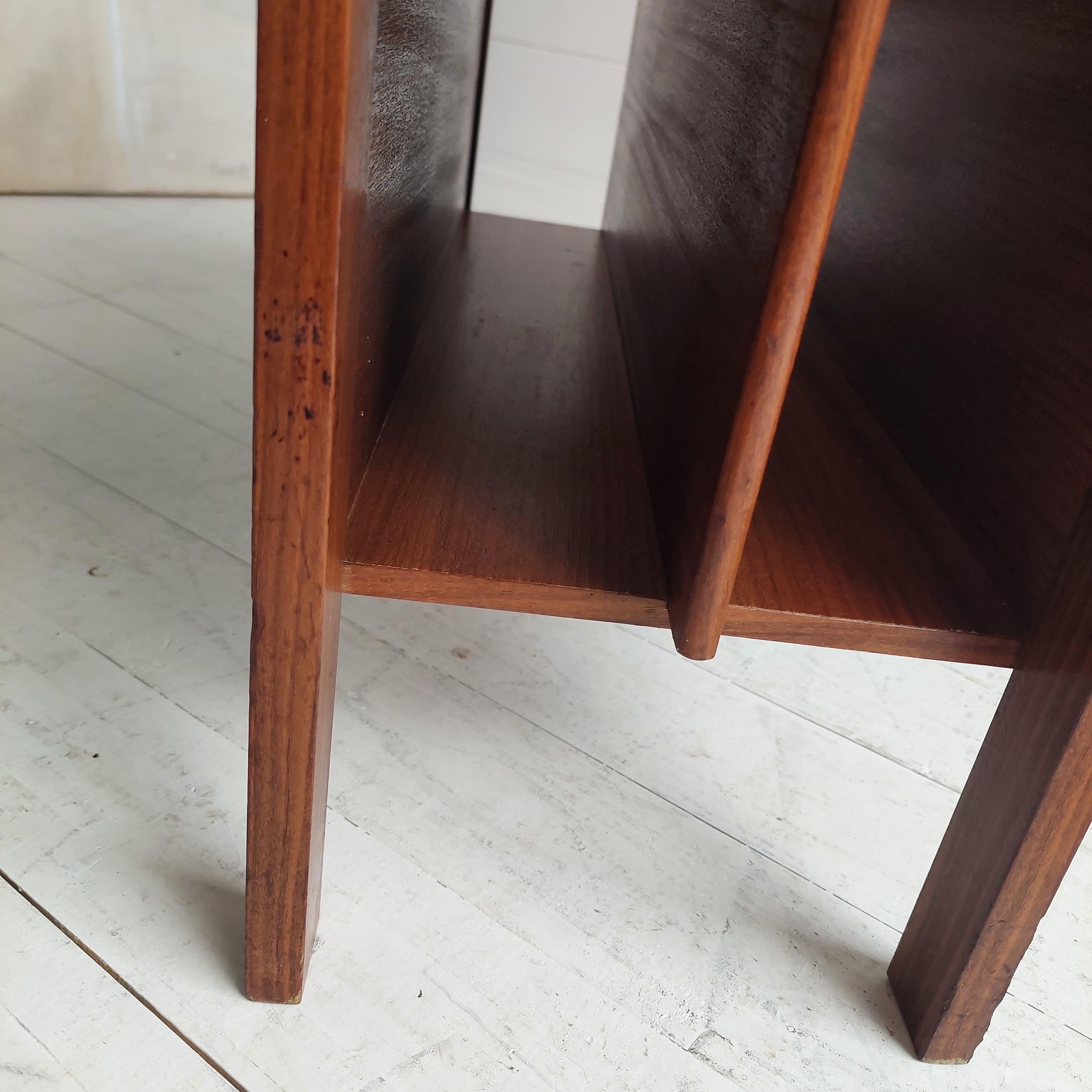 Mid-Century Teak Afromosia Guy Rogers Magazine Rack, 1960s 9