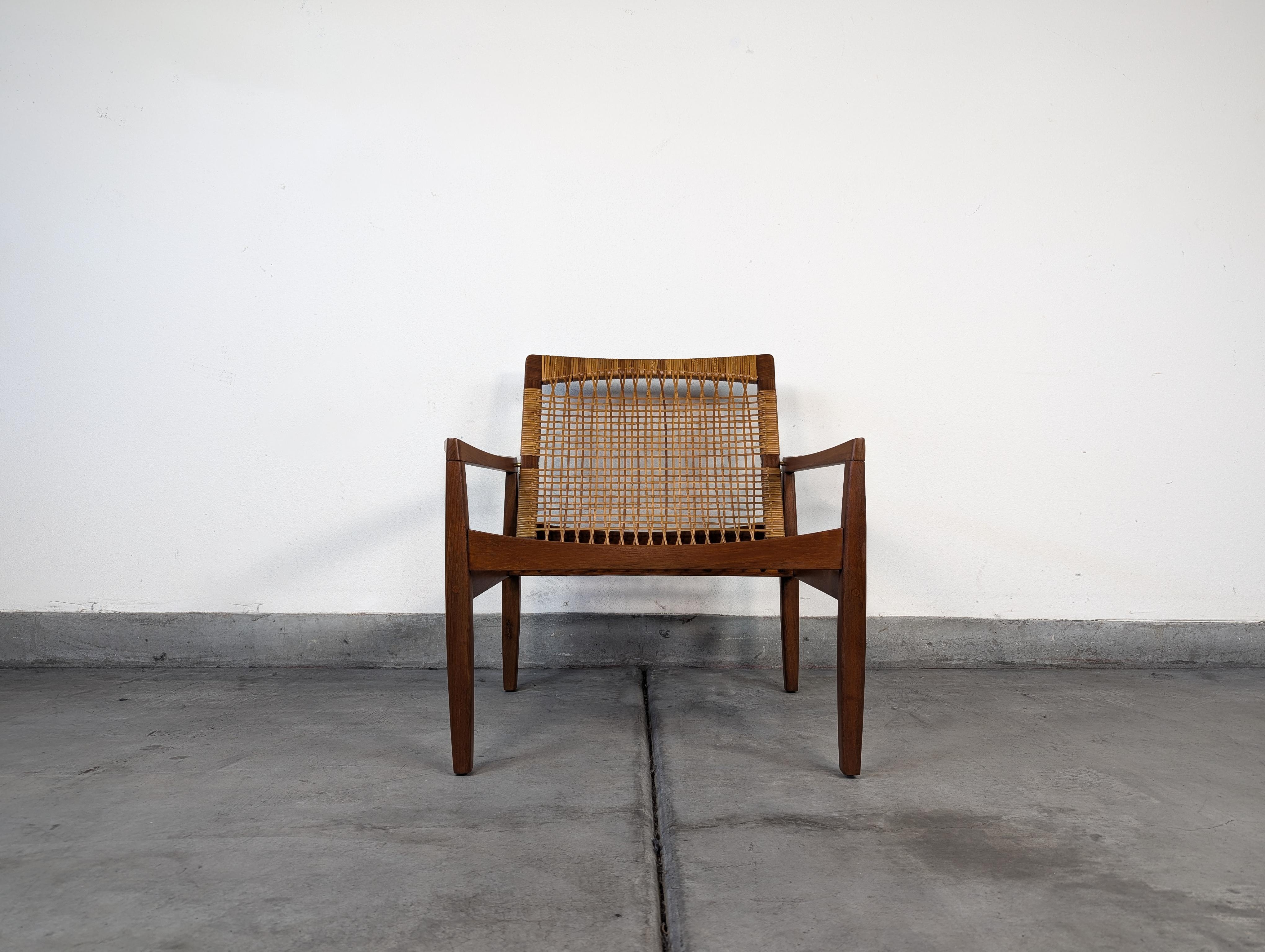 Loungesessel aus Teakholz und Rohr, Mitte des Jahrhunderts, von Hans Olsen für Juul Kristensen, um 1960 im Angebot 3