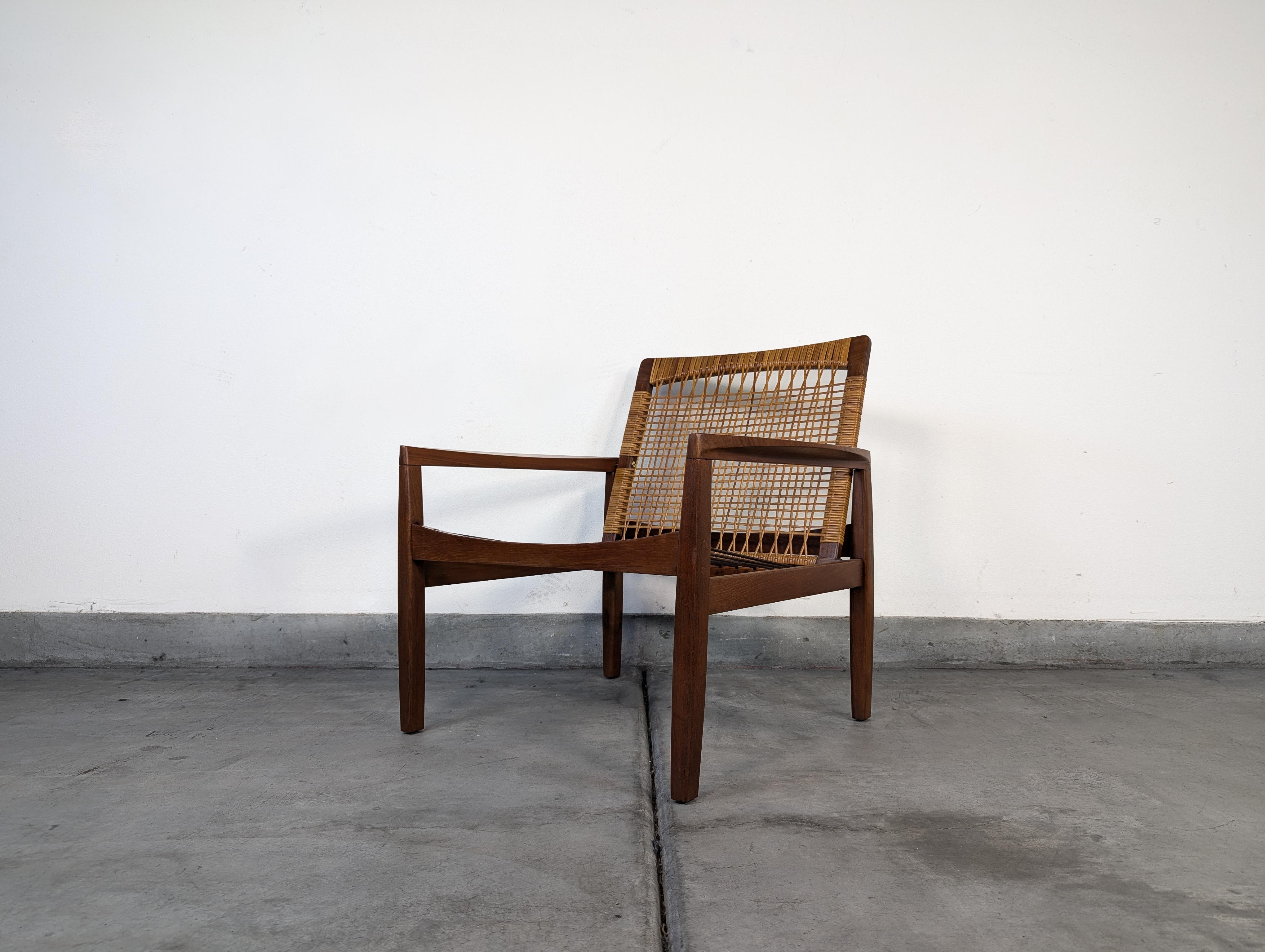 Loungesessel aus Teakholz und Rohr, Mitte des Jahrhunderts, von Hans Olsen für Juul Kristensen, um 1960 im Angebot 4