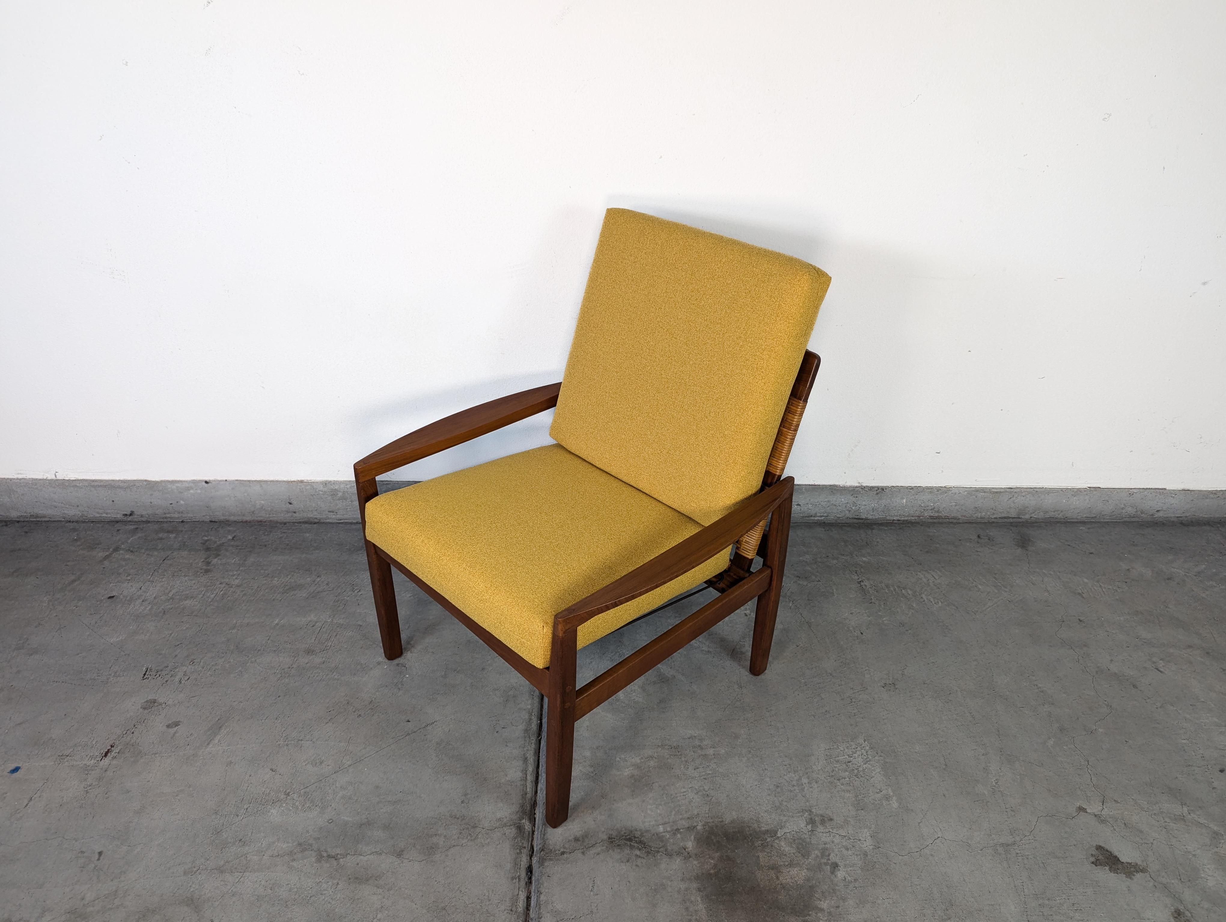 Loungesessel aus Teakholz und Rohr, Mitte des Jahrhunderts, von Hans Olsen für Juul Kristensen, um 1960 im Angebot 8