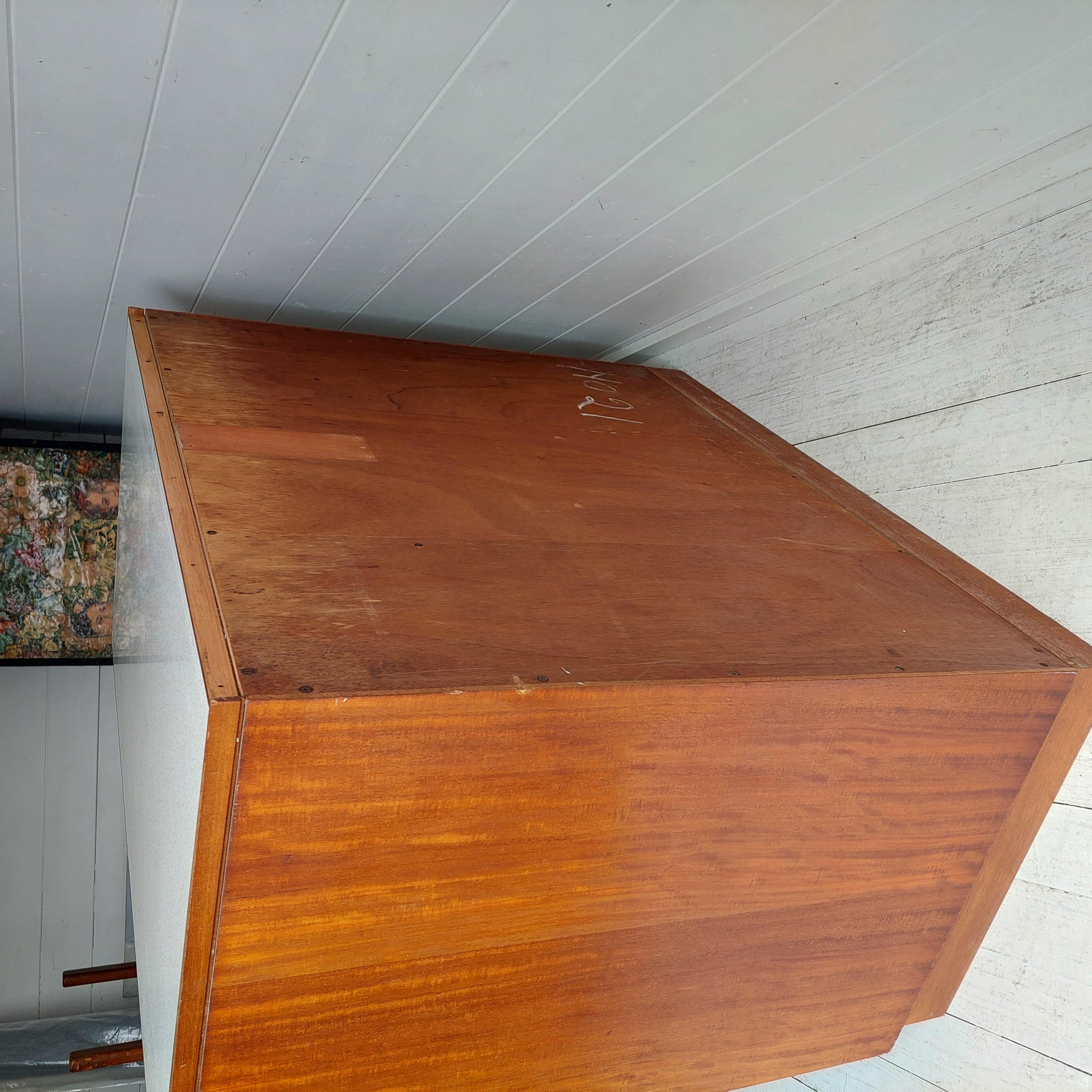 Mid Century Teak and Formica chest of drawers Remploy Vintage military 50s 60s 8