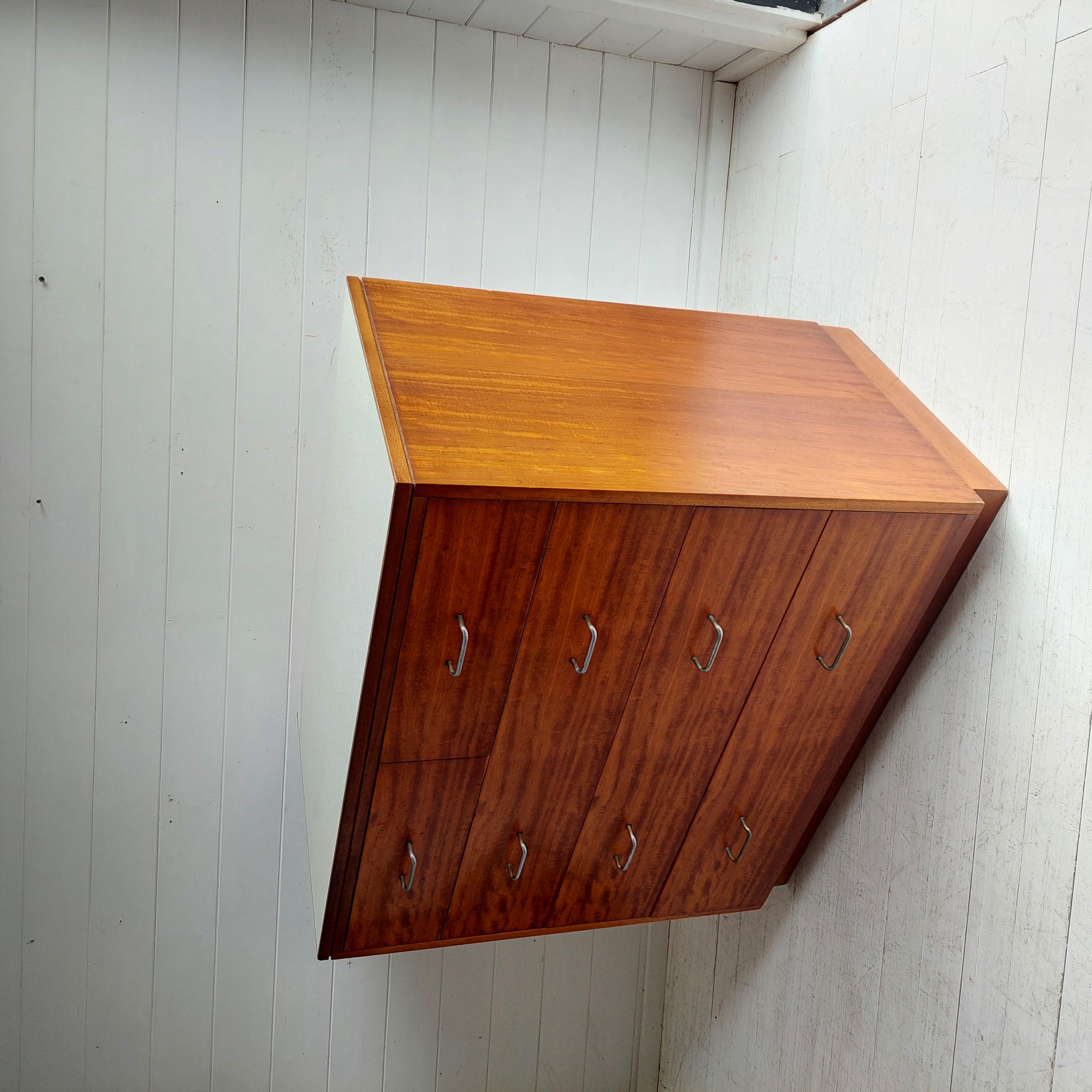 Mid Century Teak and Formica chest of drawers Remploy Vintage military 50s 60s 9