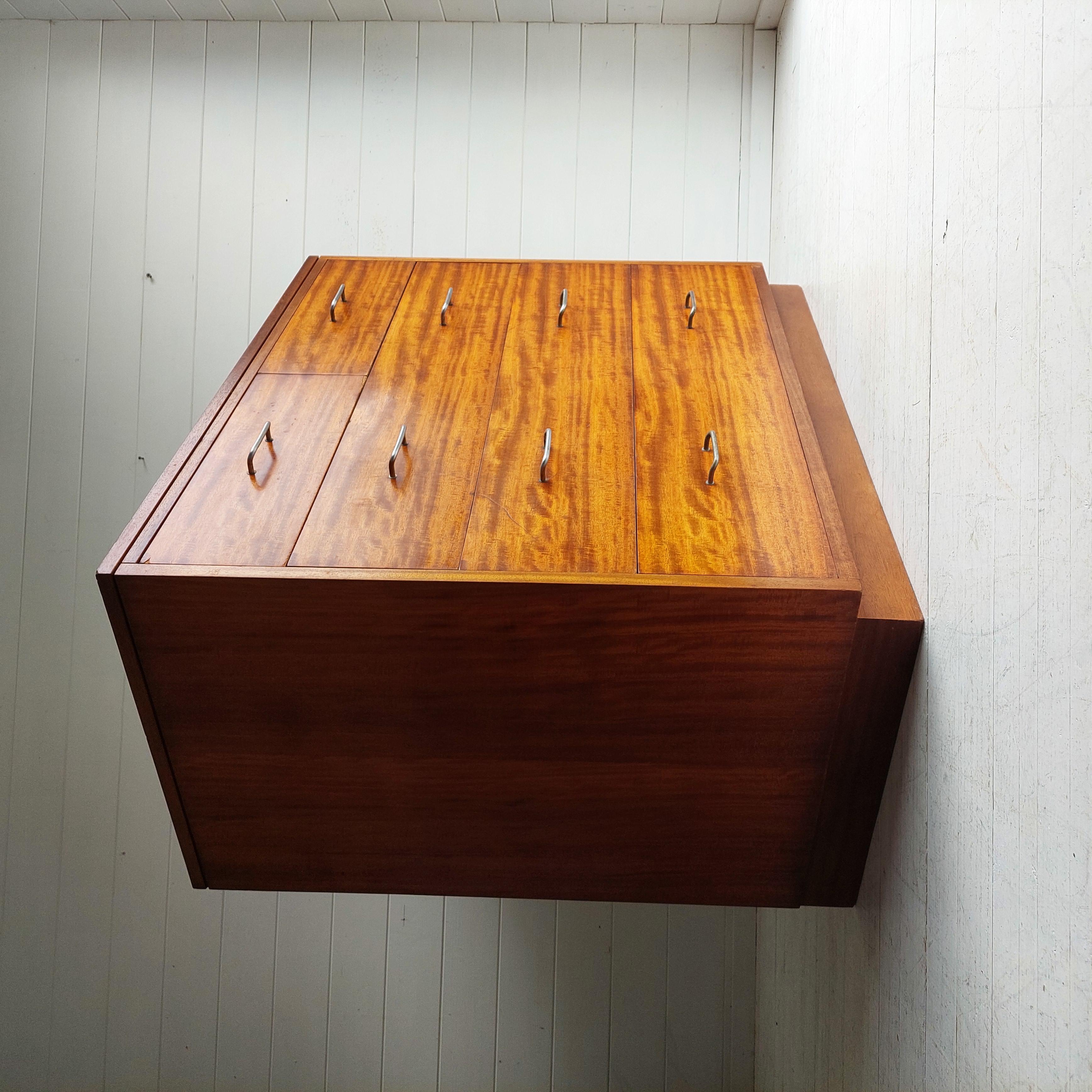 Mid Century Teak and Formica chest of drawers Remploy Vintage military 50s 60s 1
