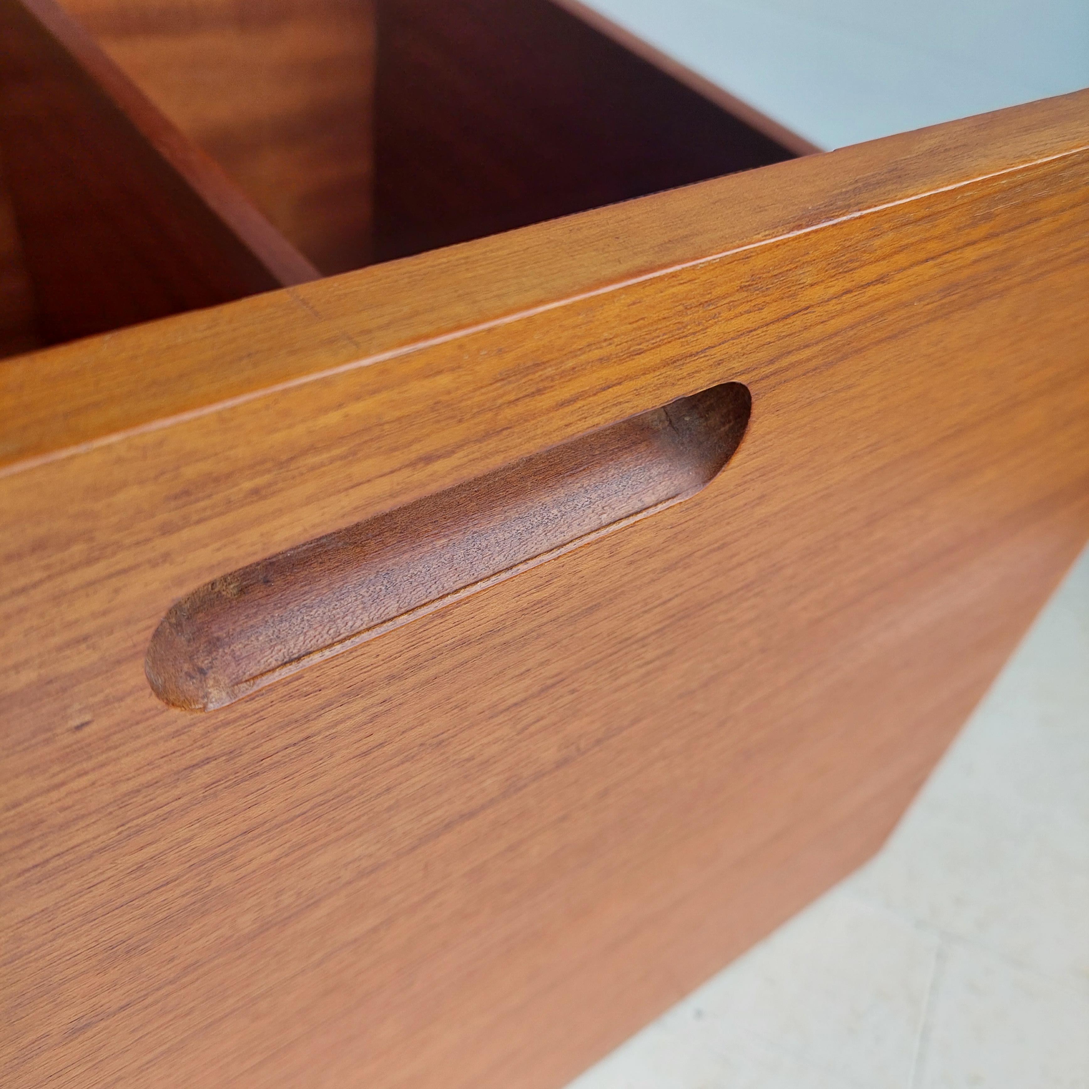 Mid Century Teak and Formica side Table cabinet drawer chest by Meredew 3