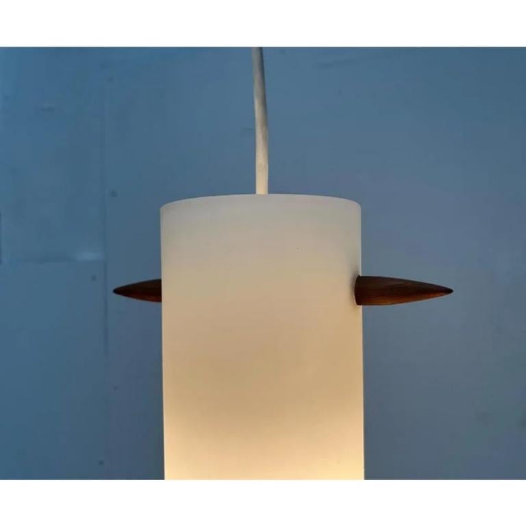 Mid-Century Teak and Glass Pendant Lamp by Uno & Östen Kristiansson, 1960s For Sale 2