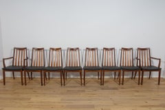Mid-Century Teak and Leather Dining Chairs by Leslie Dandy for G-Plan, 1960s.