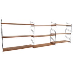Mid-Century Teak and Metal Book Shelves, 1950's
