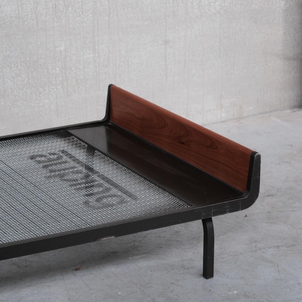 Dutch Mid-Century Teak and Metal Friso Kramer Day Bed for Auping