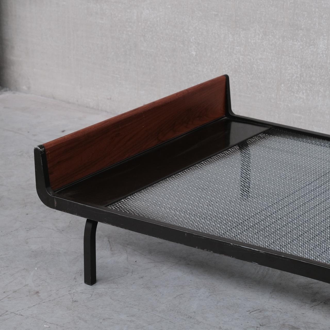 Mid-Century Teak and Metal Friso Kramer Day Bed for Auping 1