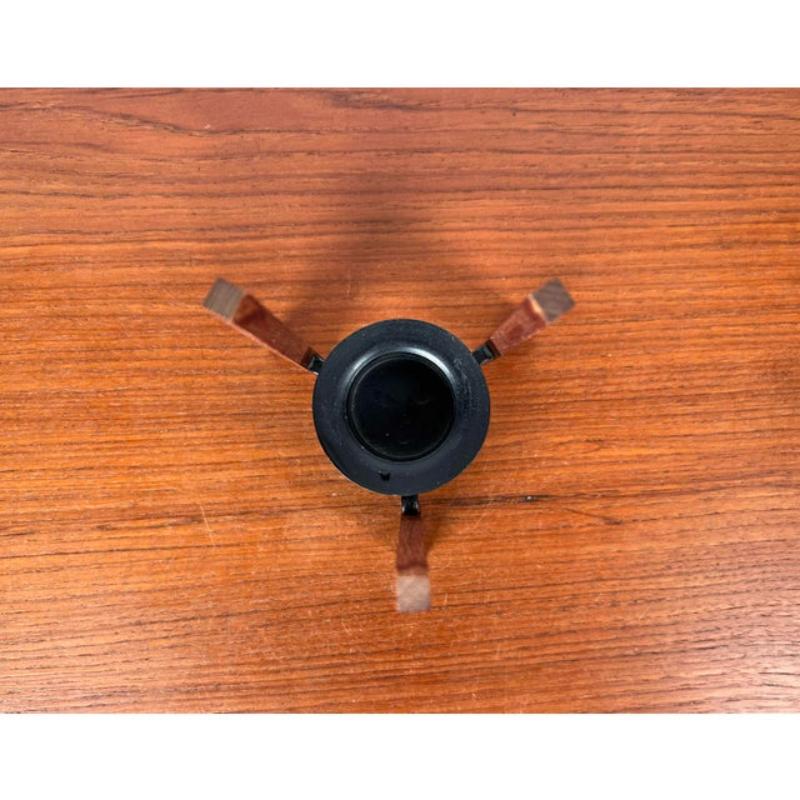 Mid-Century Teak and Metal Tripod Candleholder, 1960s For Sale 6