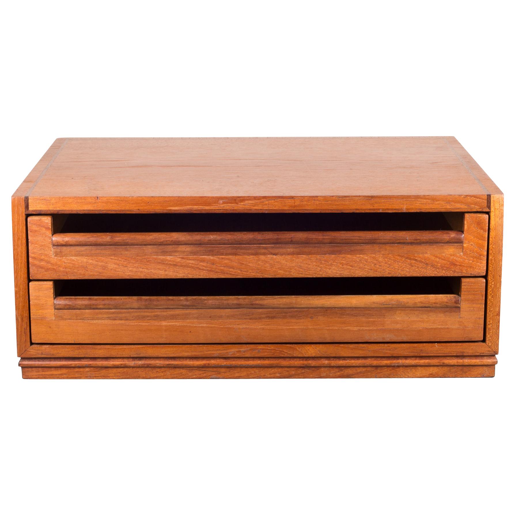Midcentury Teak and Rosewood Inlay Valet, circa 1960