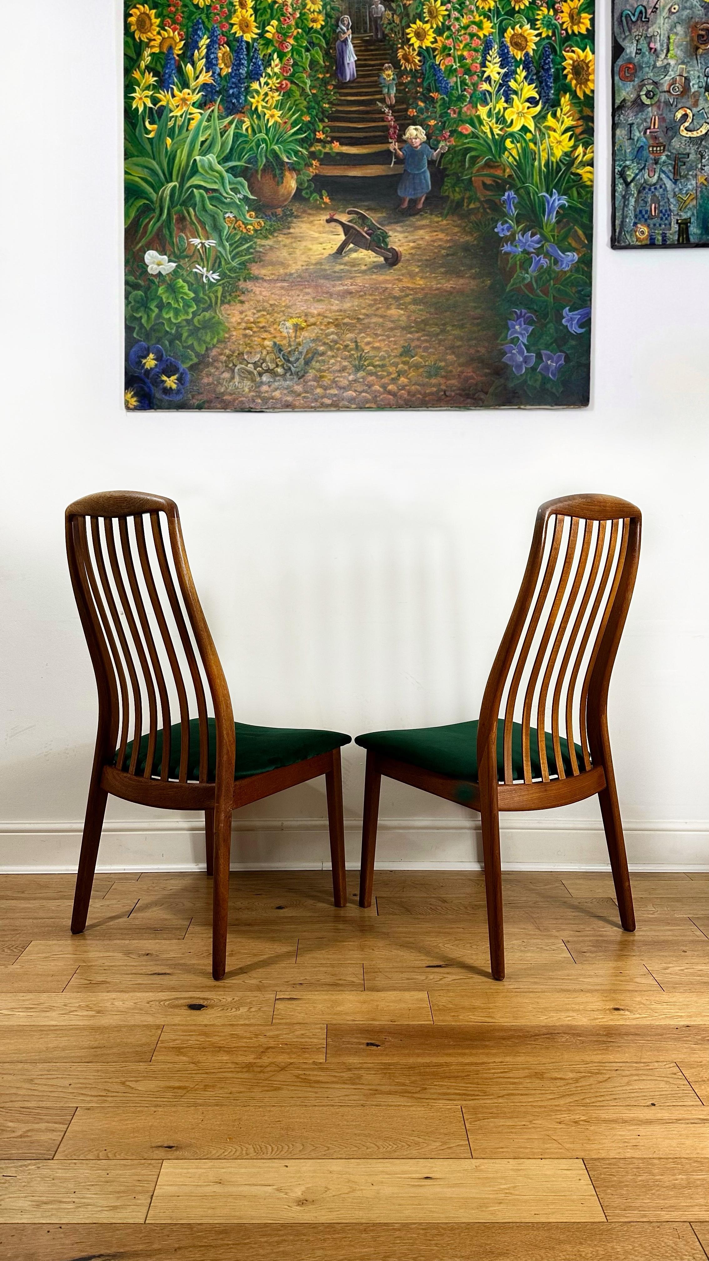We’re happy to provide our own competitive shipping quotes with trusted couriers. Please message us with your postcode for a more accurate price. Thank you.

Beautiful, top quality mid-century set of two chairs by Preben Schou. Made in Denmark. Very