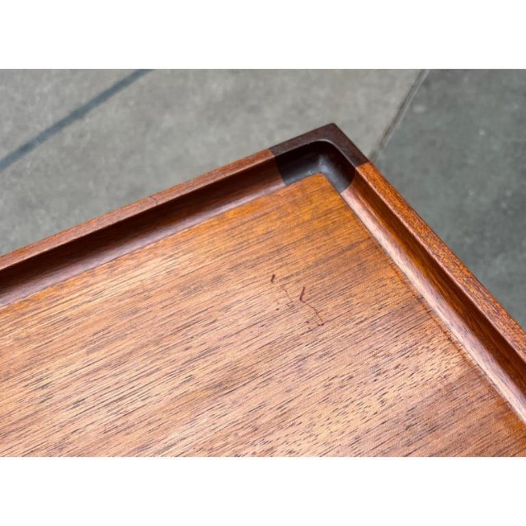 Table d'appoint pour canapé en teck et noyer du milieu du siècle, années 1960 en vente 5