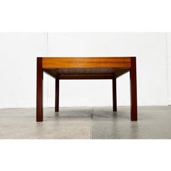 Mid-Century Teak and Walnut Couch Side Table, 1960s