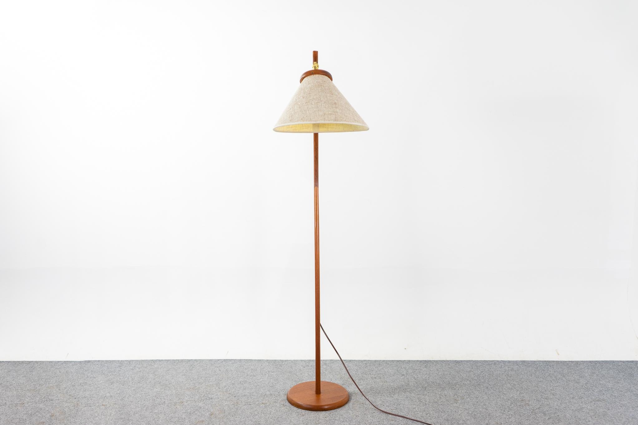 Scandinavian Modern Mid-Century Teak Arc Floor Lamp