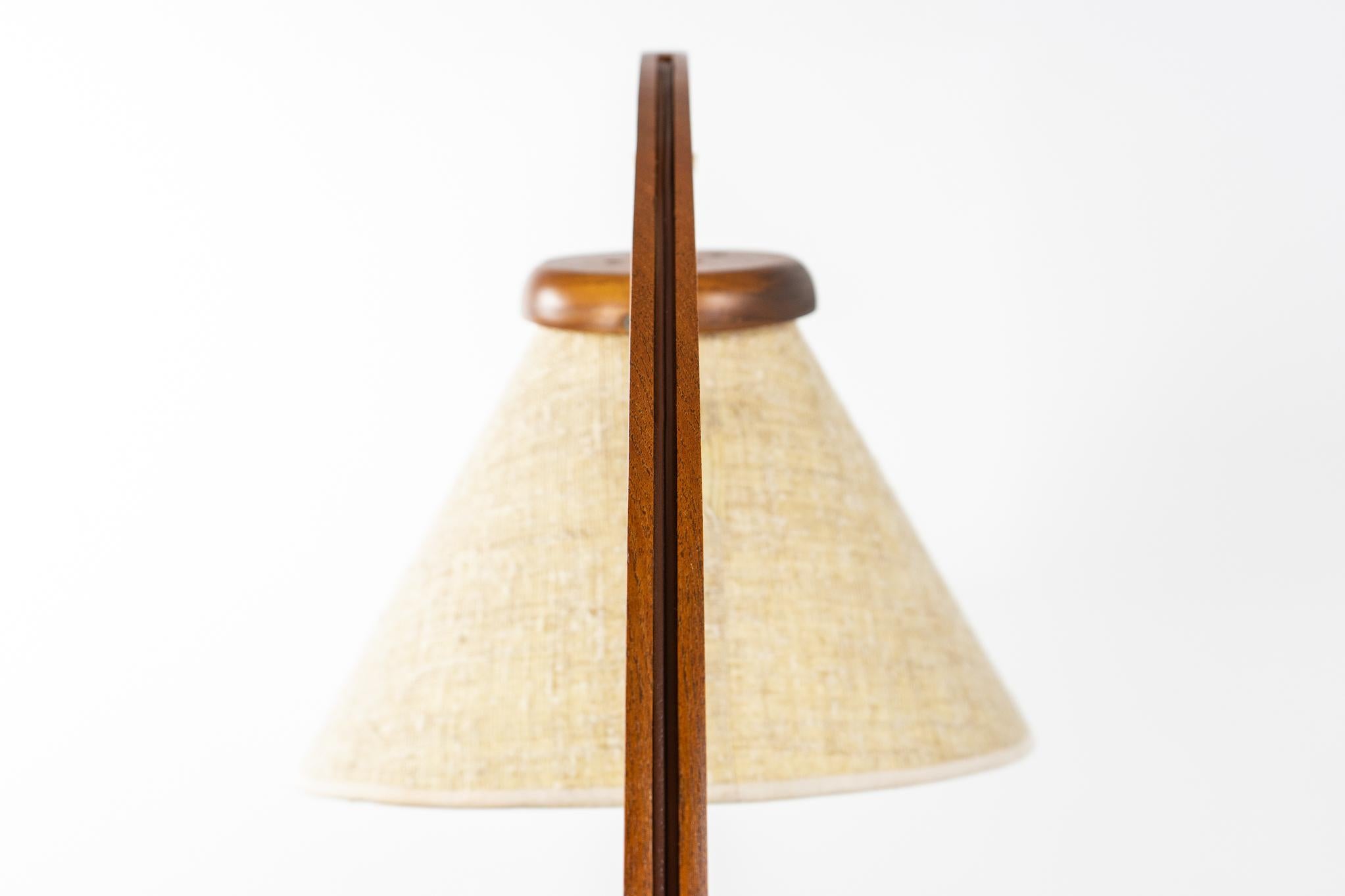 Mid-Century Teak Arc Floor Lamp In Good Condition In VANCOUVER, CA