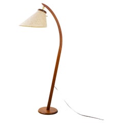 Vintage Mid-Century Teak Arc Floor Lamp