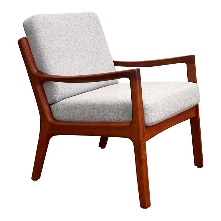 Poltrona in teak di metà secolo, design danese di Ole Wanscher per France & Søn, anni '50