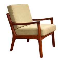 Fauteuil en teck du milieu du siècle, Design danois par Ole Wanscher pour France & Søn, années 1950