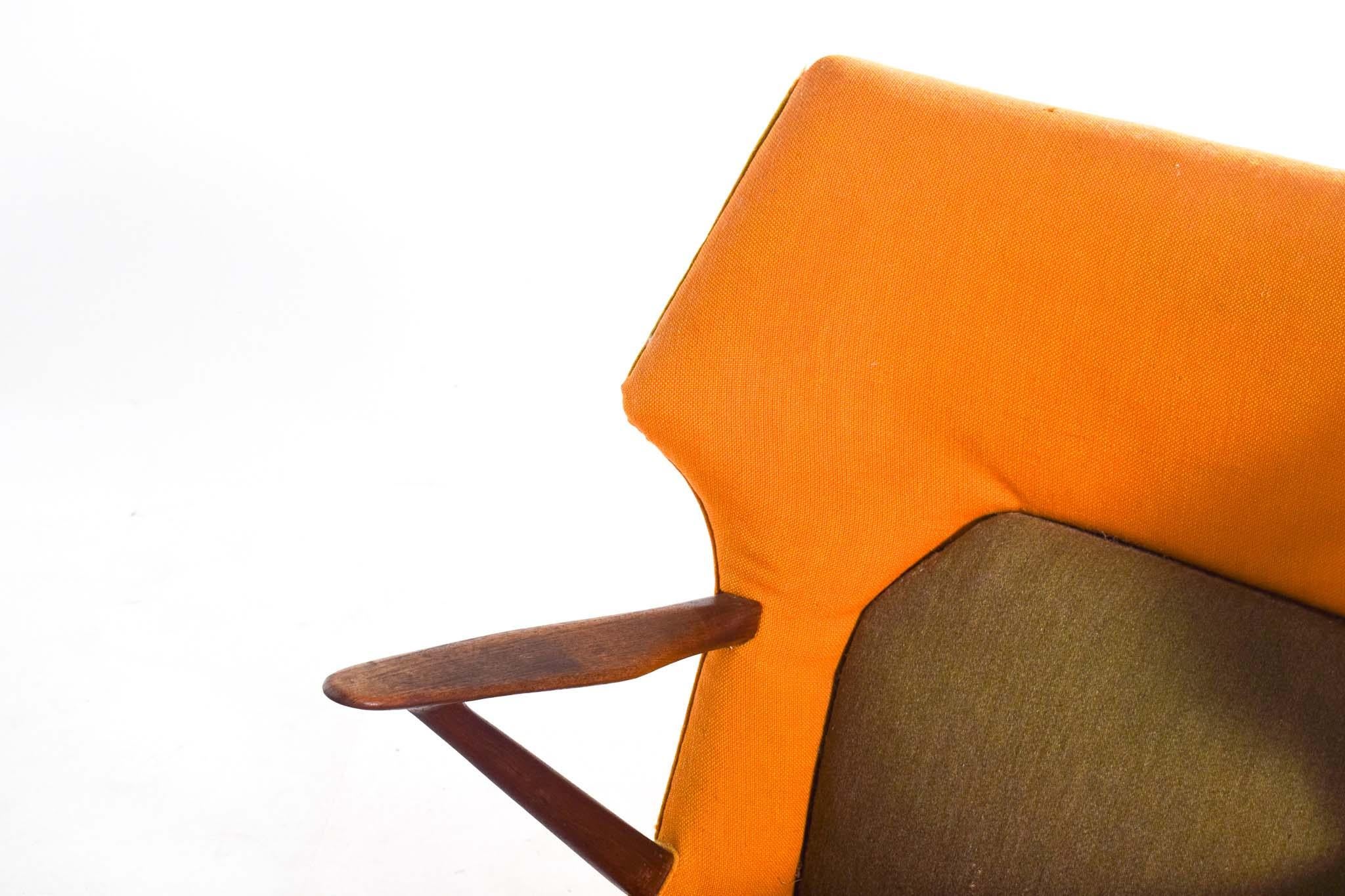 Poltrona in teak di metà secolo Model 221 di Kurt Olsen per Slagelse Mobelvaerk in vendita 3