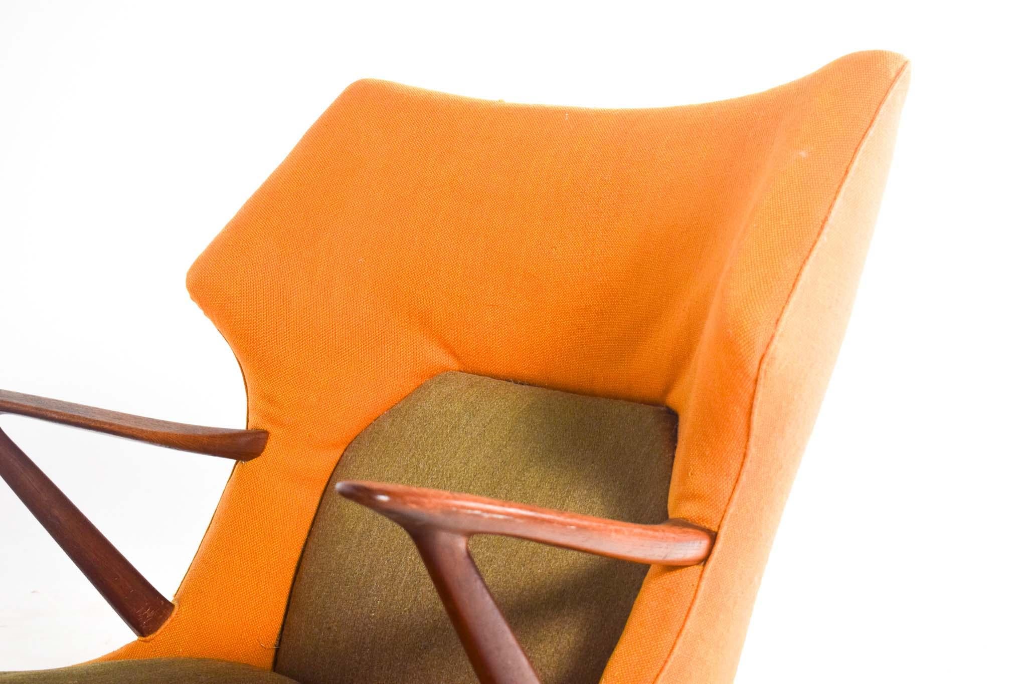 Poltrona in teak di metà secolo Model 221 di Kurt Olsen per Slagelse Mobelvaerk in vendita 5