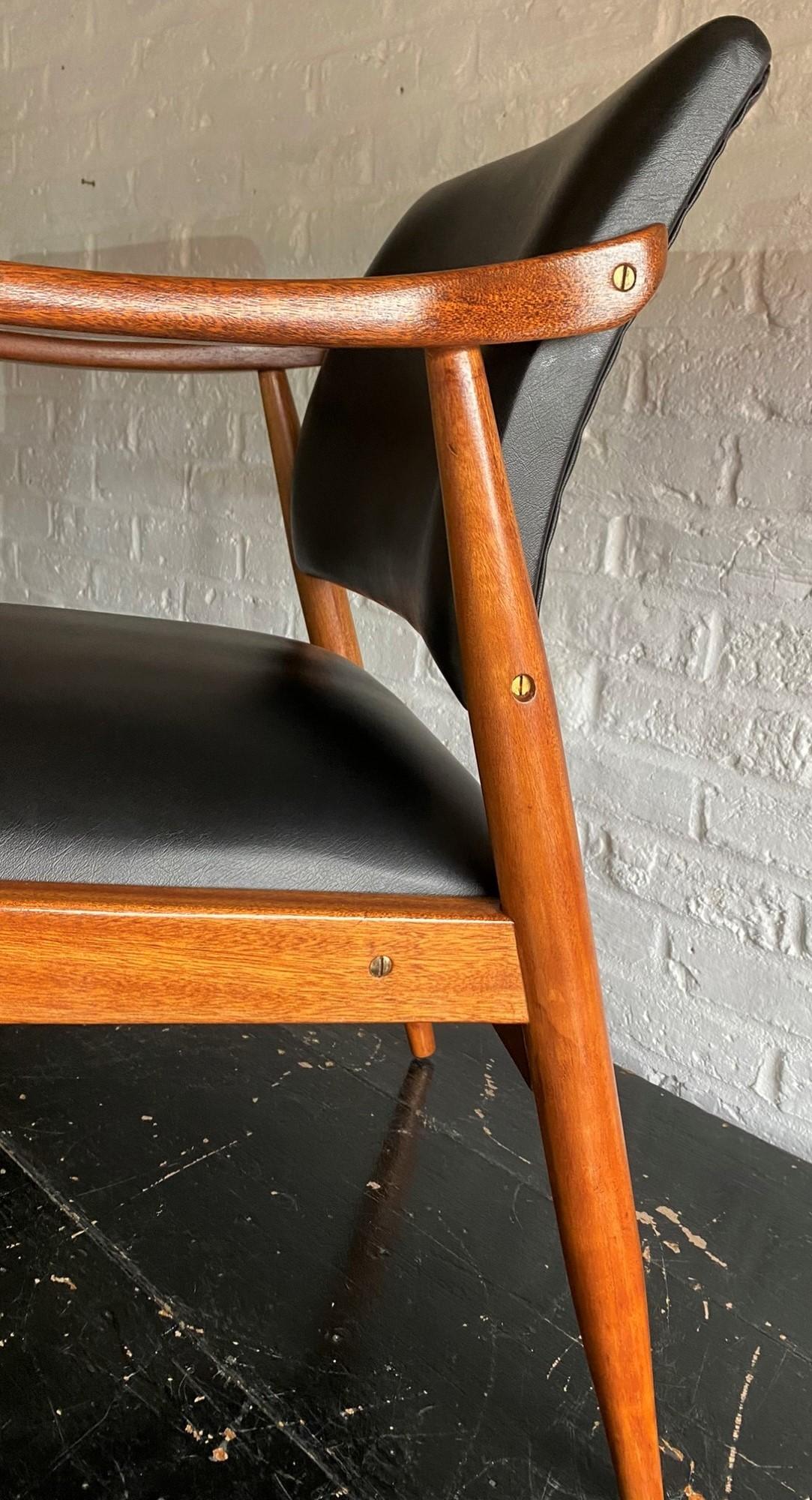 Midcentury Teak Armchair, Scandinavian, 1960s For Sale 4