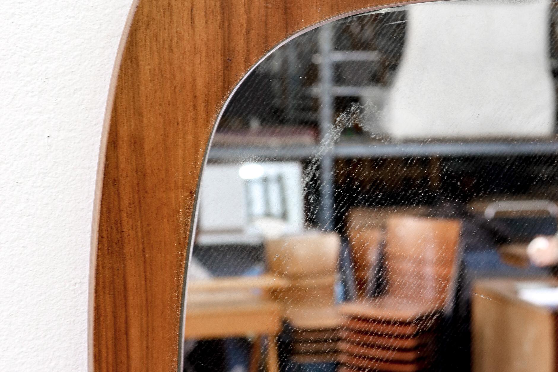 mid century asymmetrical mirror