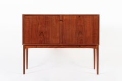 Mid Century Teak Bar Cabinet with Lazy Susan by Fredrik Kayser (attr.)